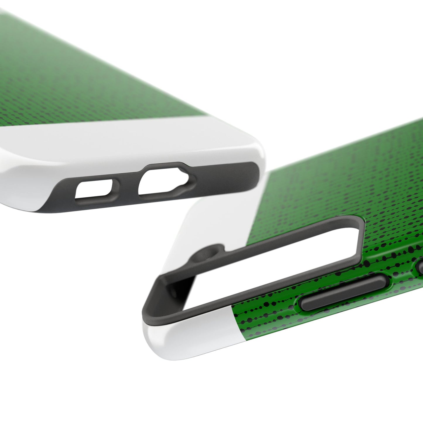 Beaded Curtain Green / Black Phone Case