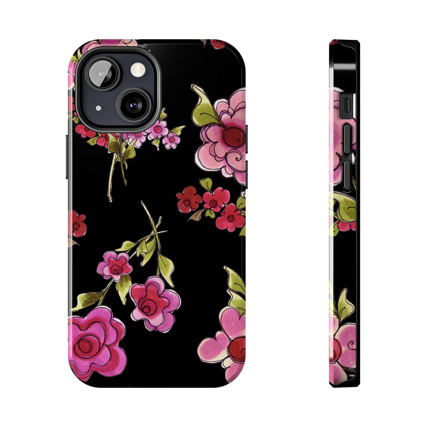 Jumbo Floral Black Phone Case
