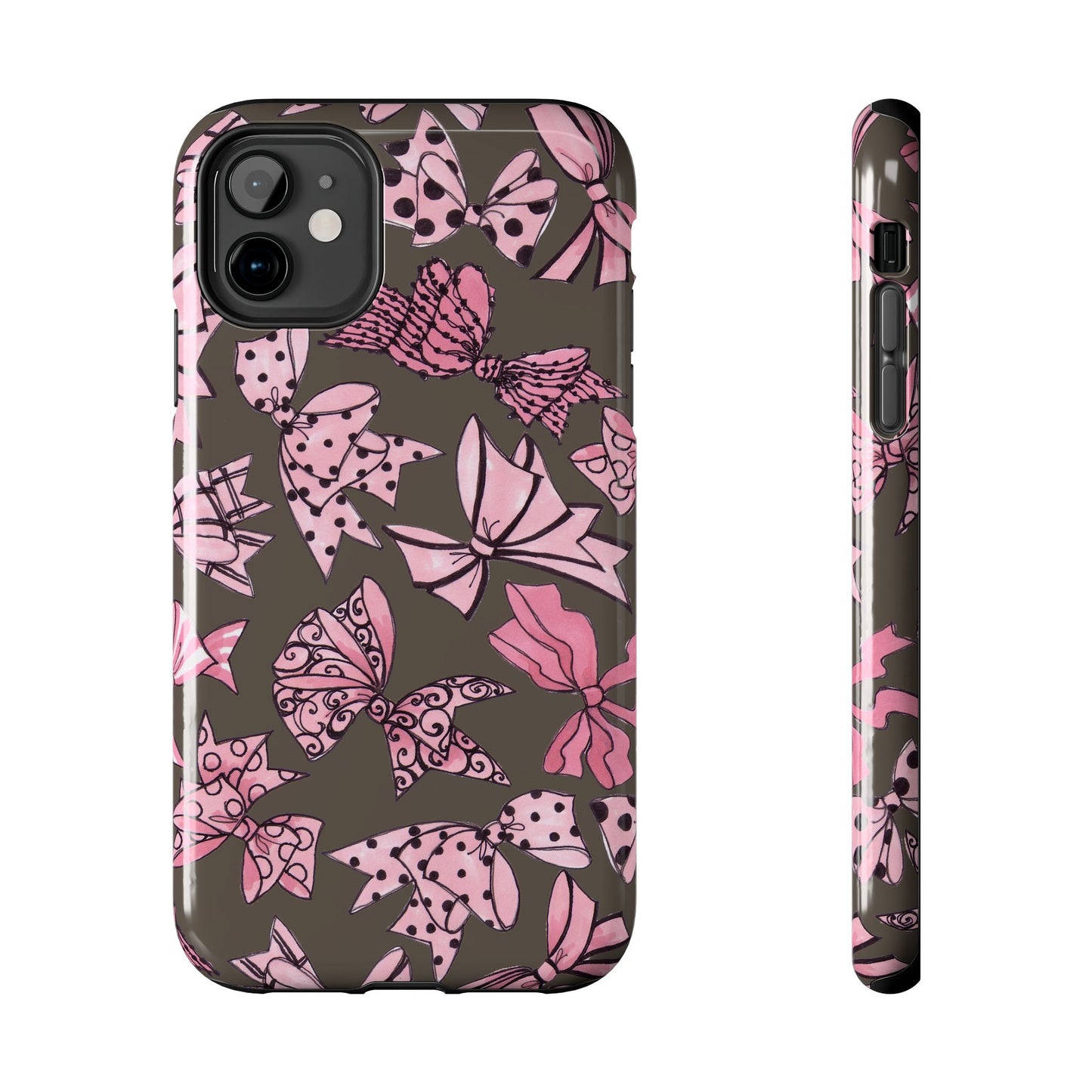 Blushing Bows Mocha Phone Case