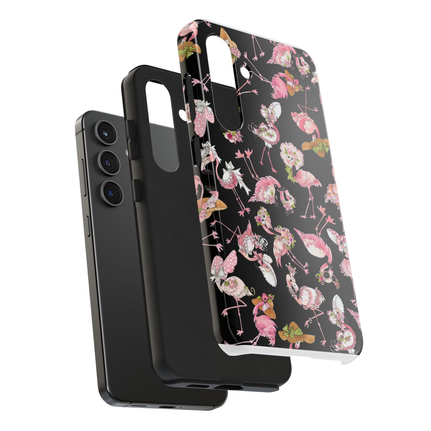 Tossed Flams Black Phone Case
