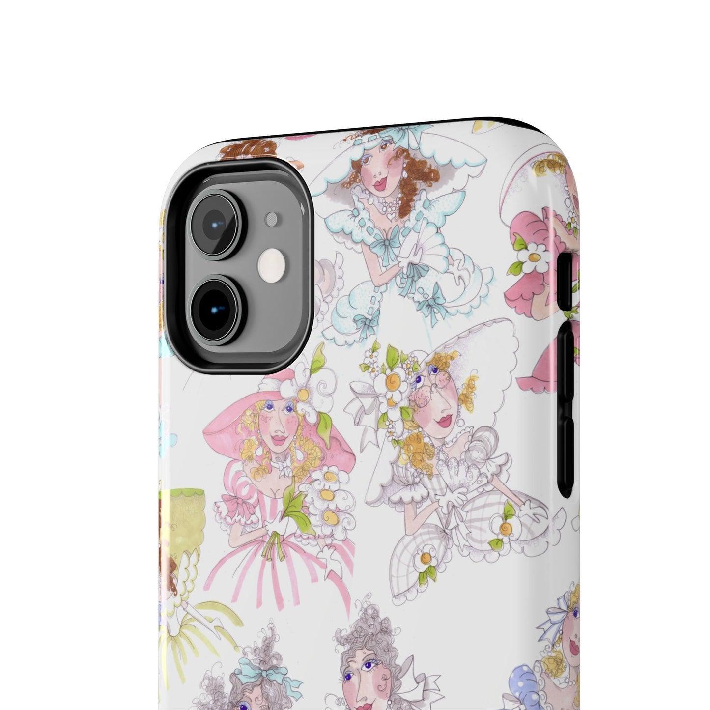 Tossed Belles White Phone Case