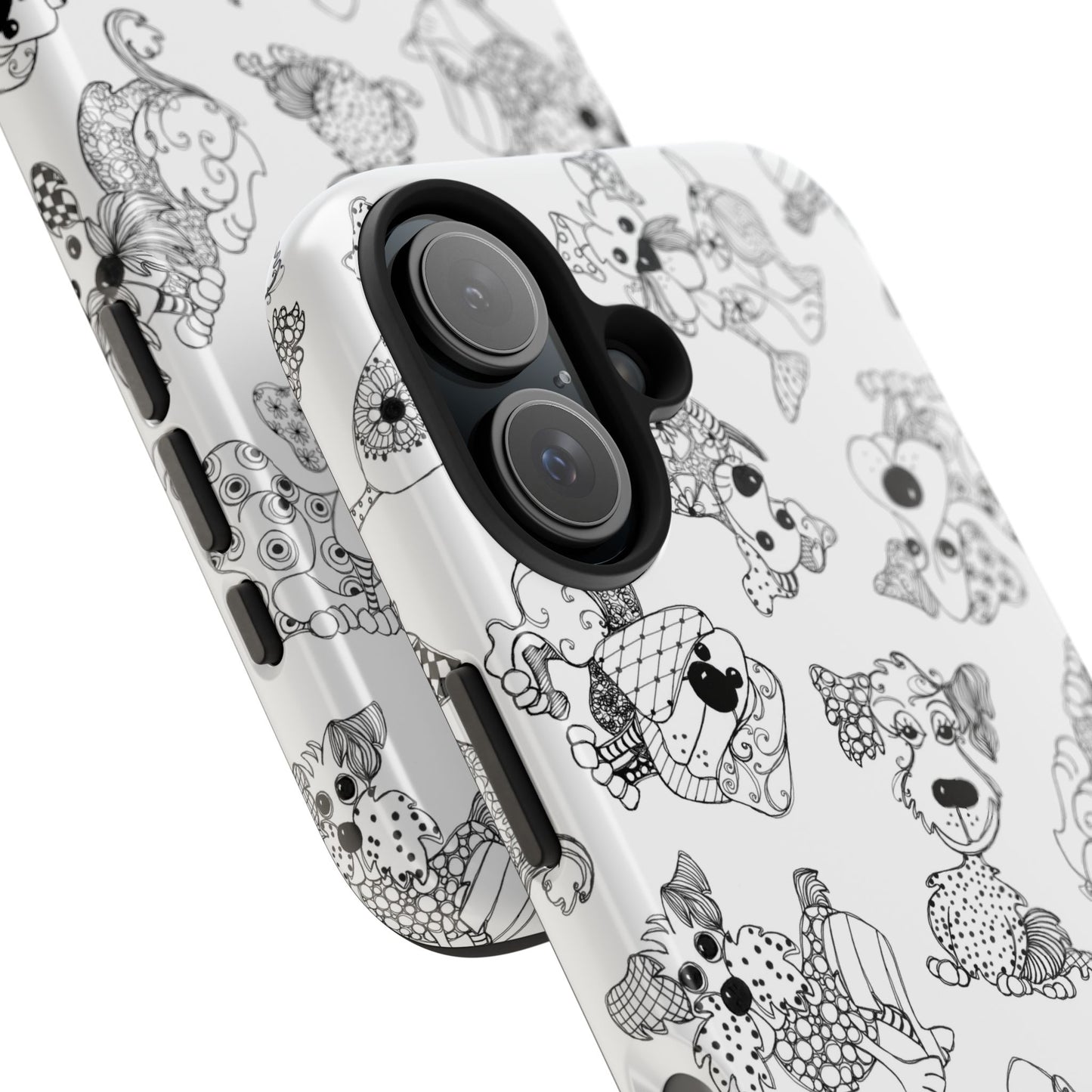 Doodle Dogs White Phone Case