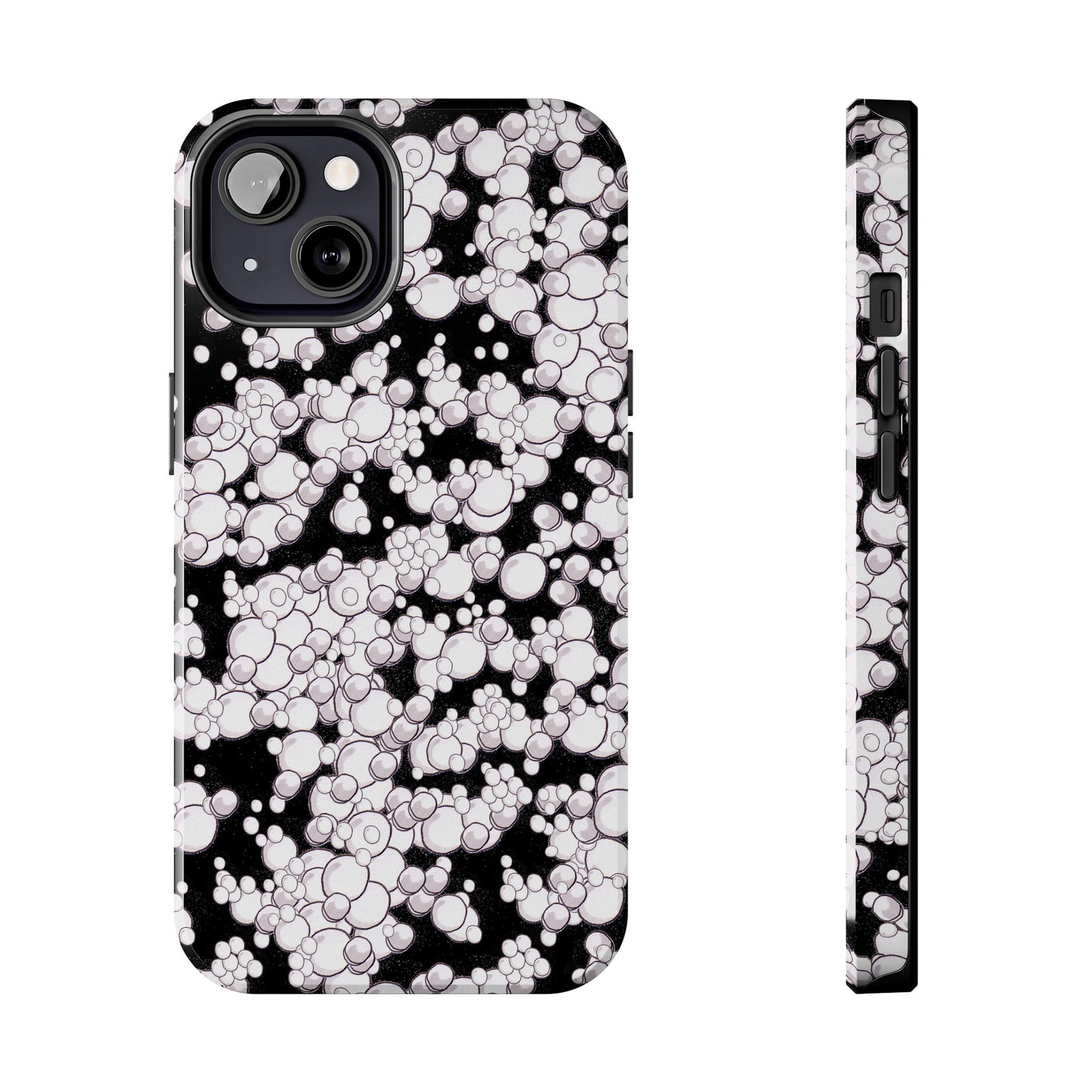 Bubble Dots Black Phone Case