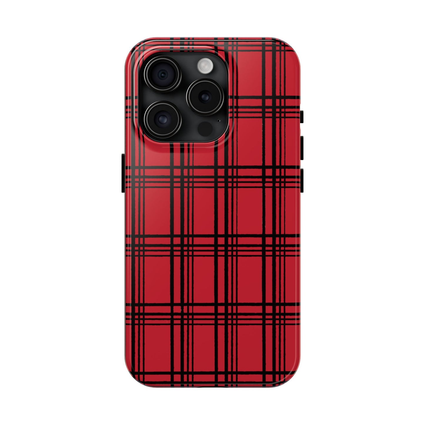 Glad Plaid Red / Black Phone Case