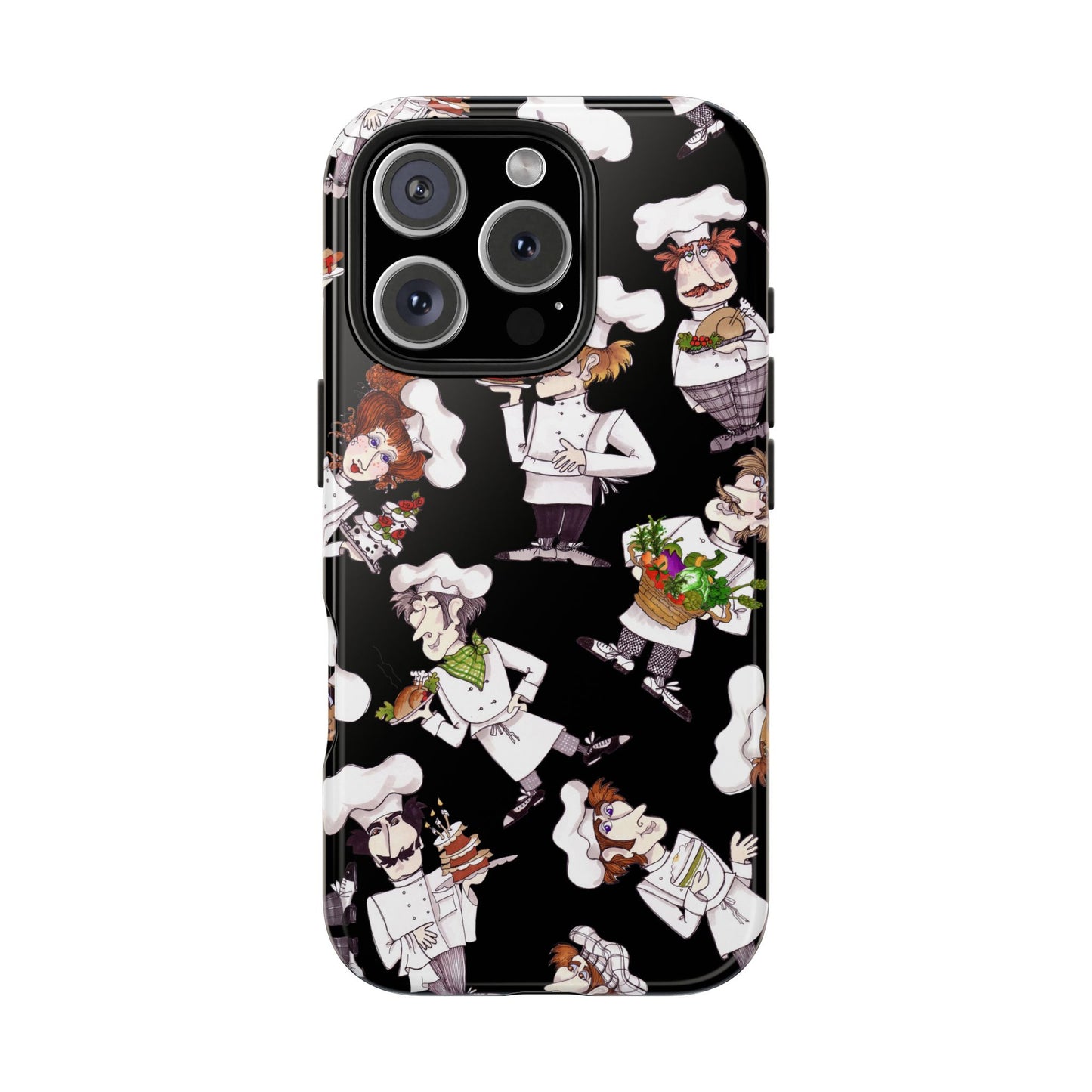 Tossed Chefs Black Phone Case