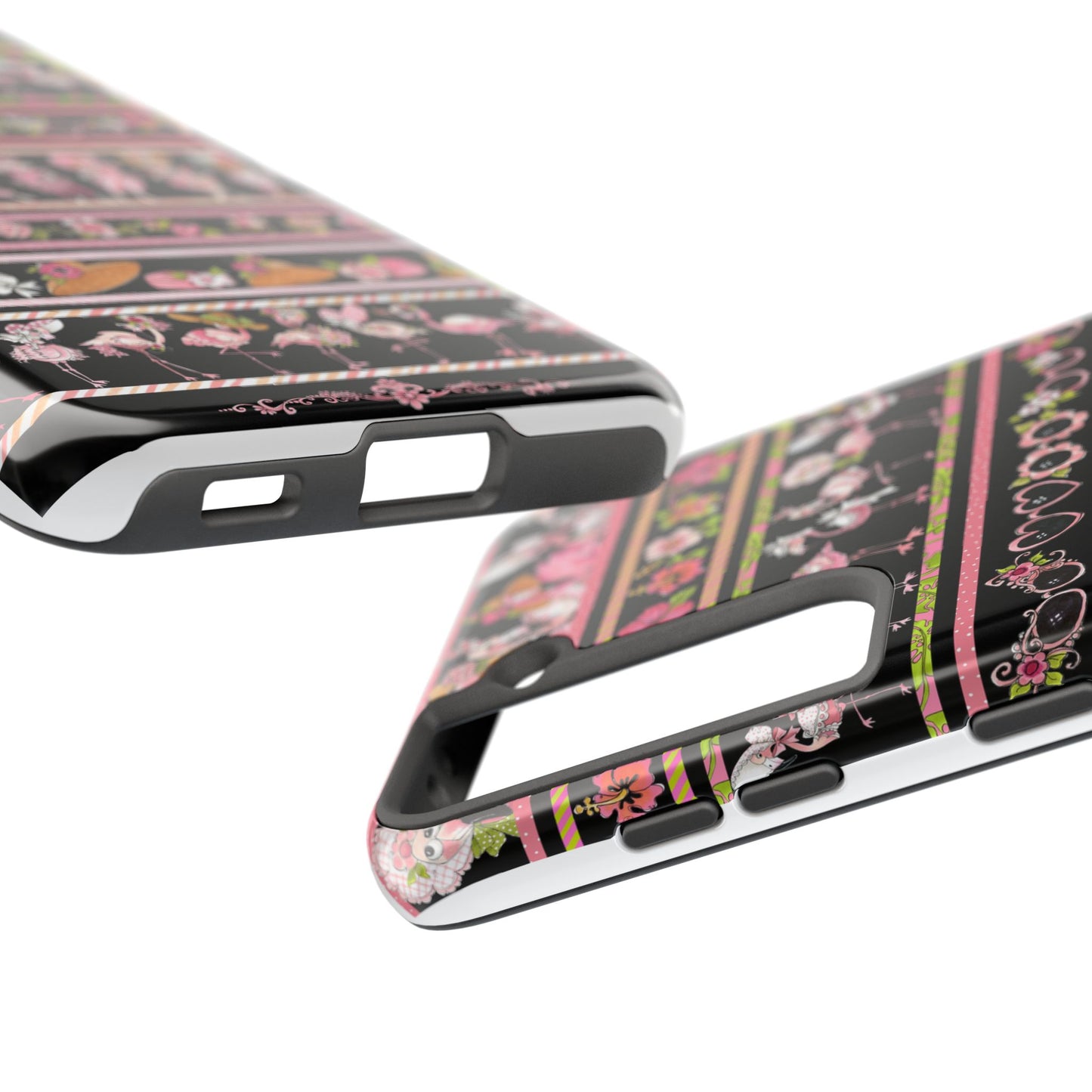 Flam Borders Black Phone Case