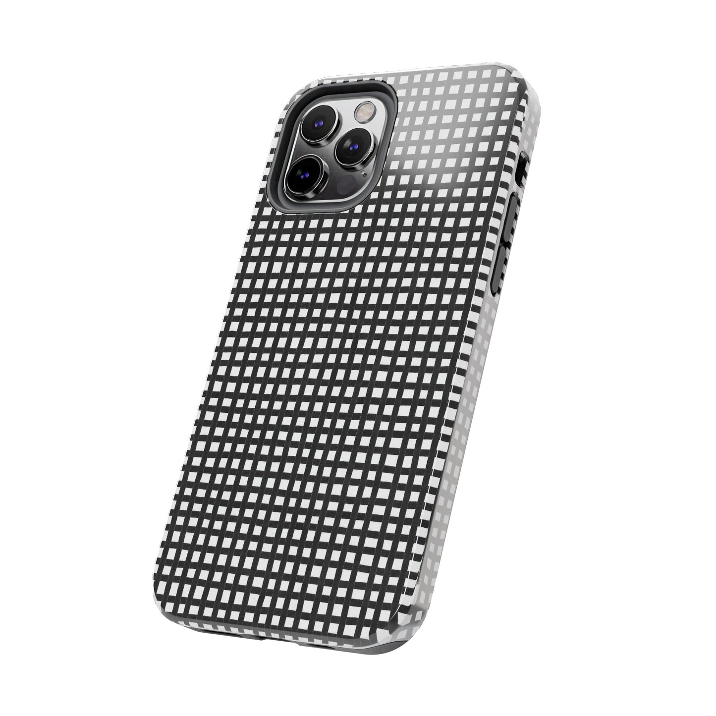 Chipper Check Black / White Phone Case