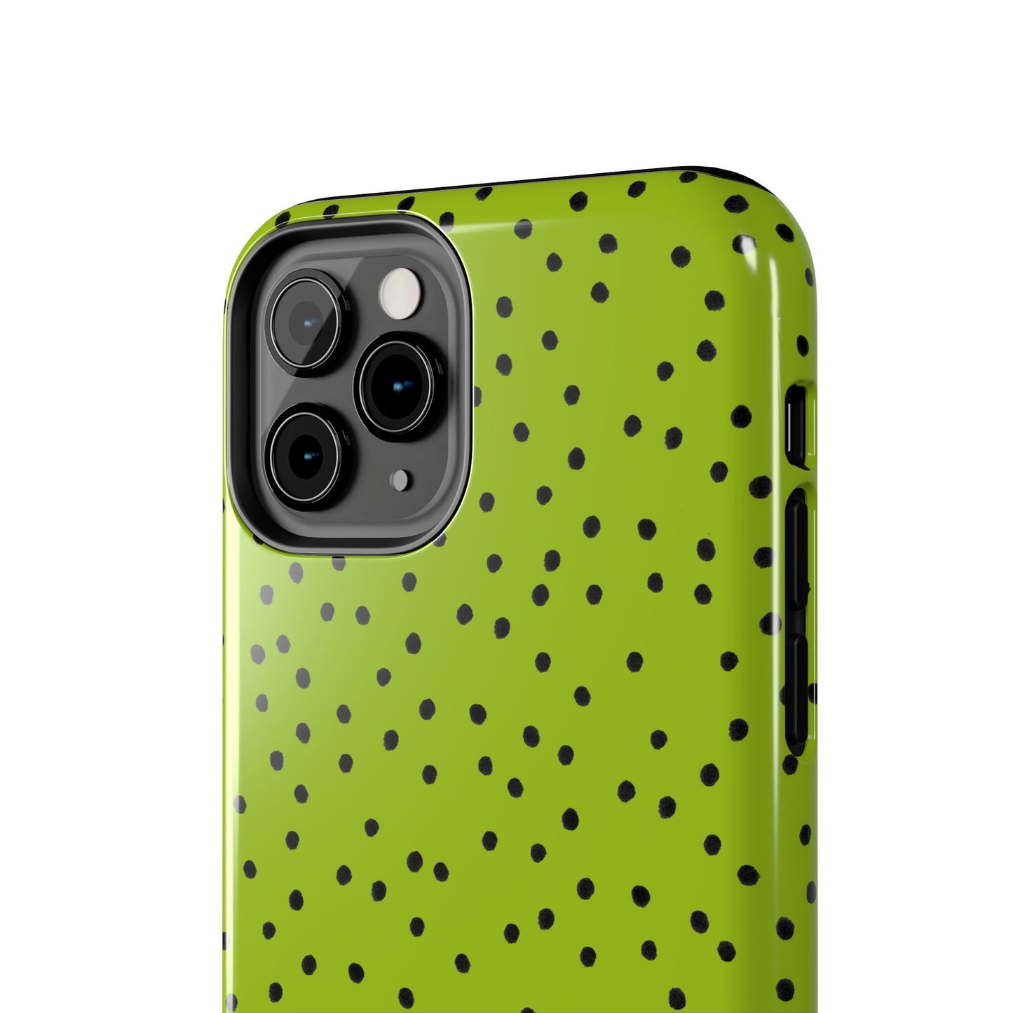 Dinky Dots Chartreuse / Black Phone Case