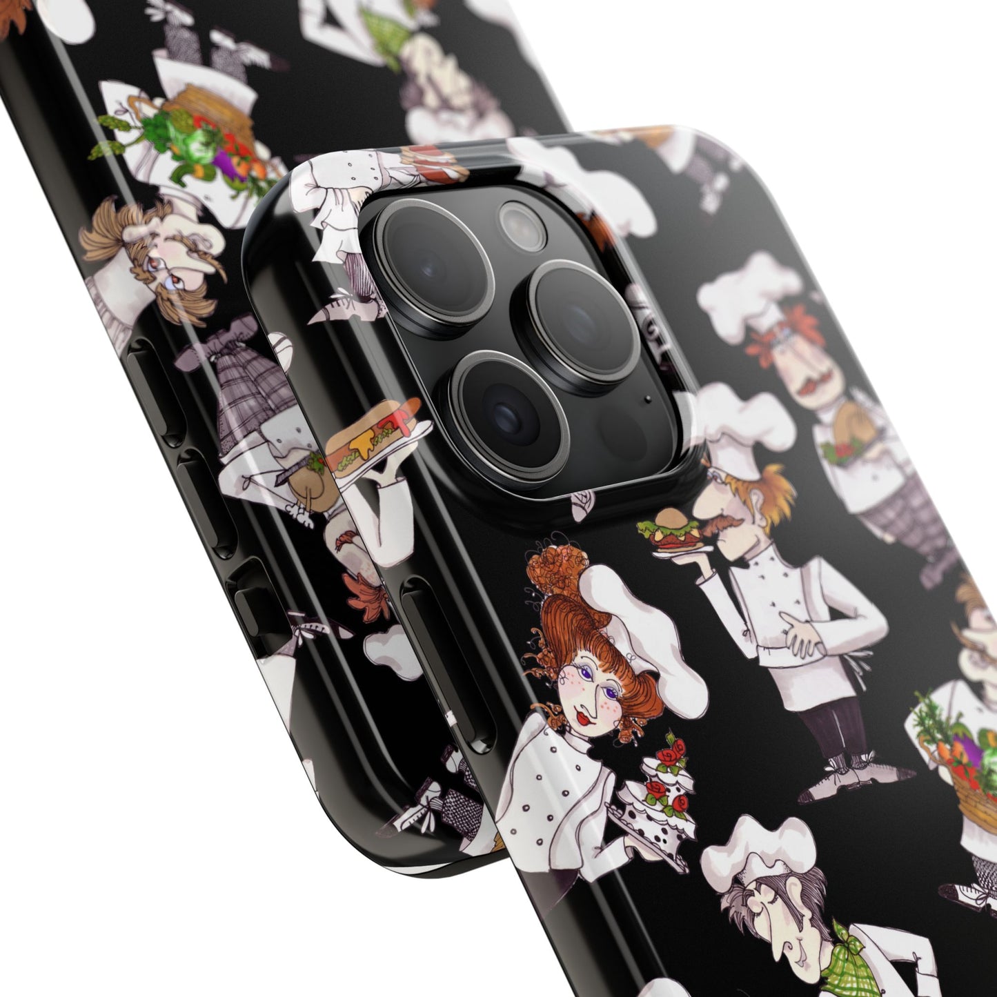 Tossed Chefs Black Phone Case