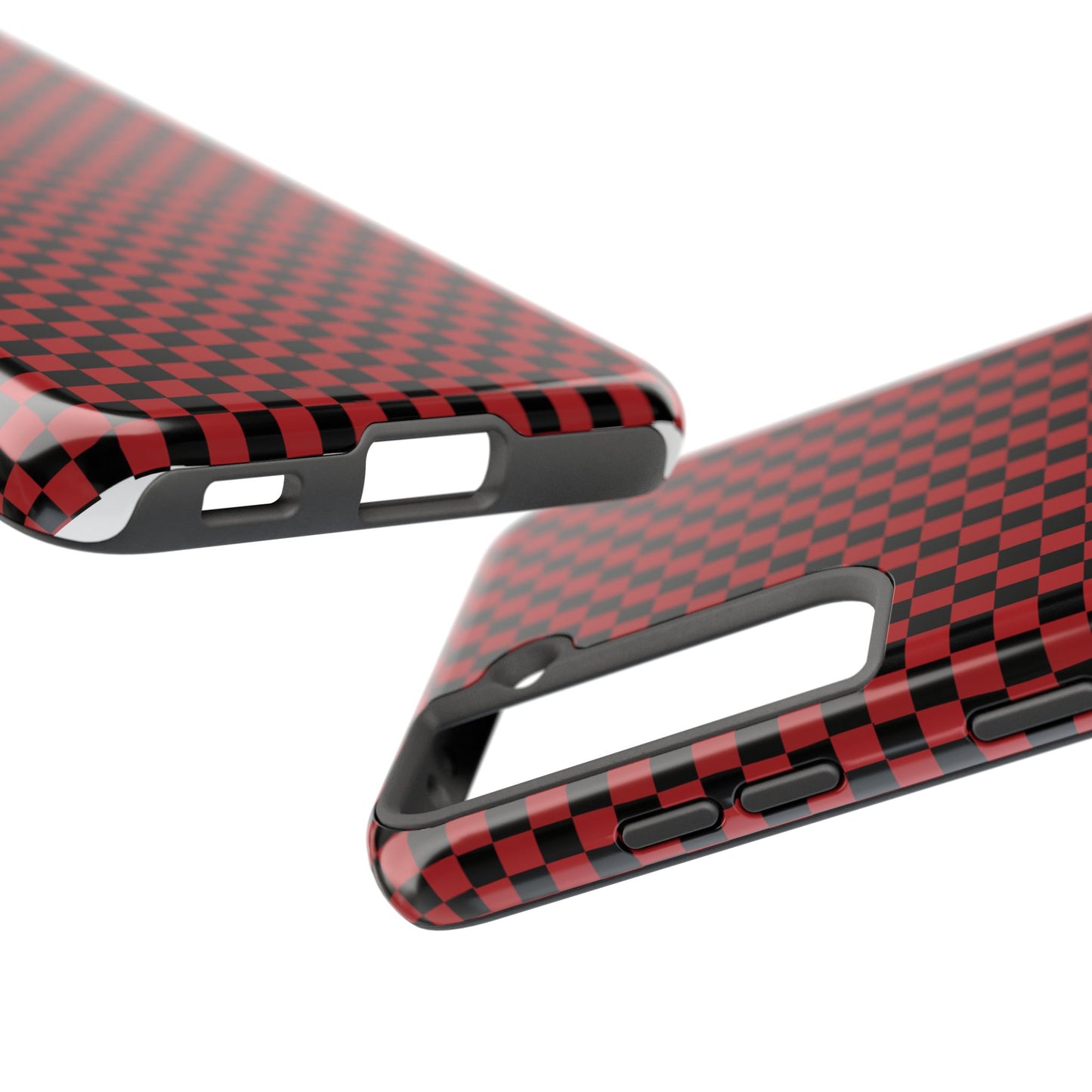 Checkerboard Red / Black Phone Case