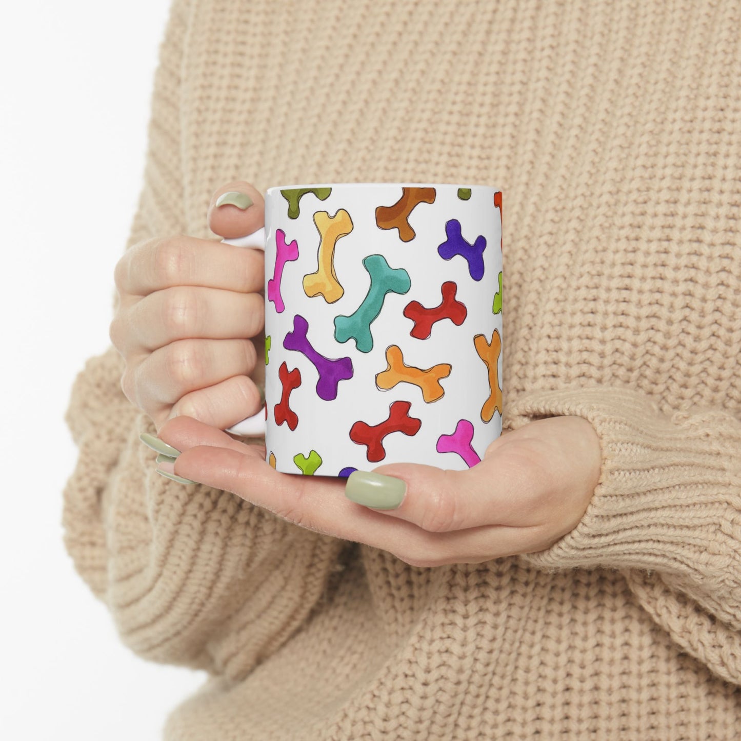 Happy Bones White Cup