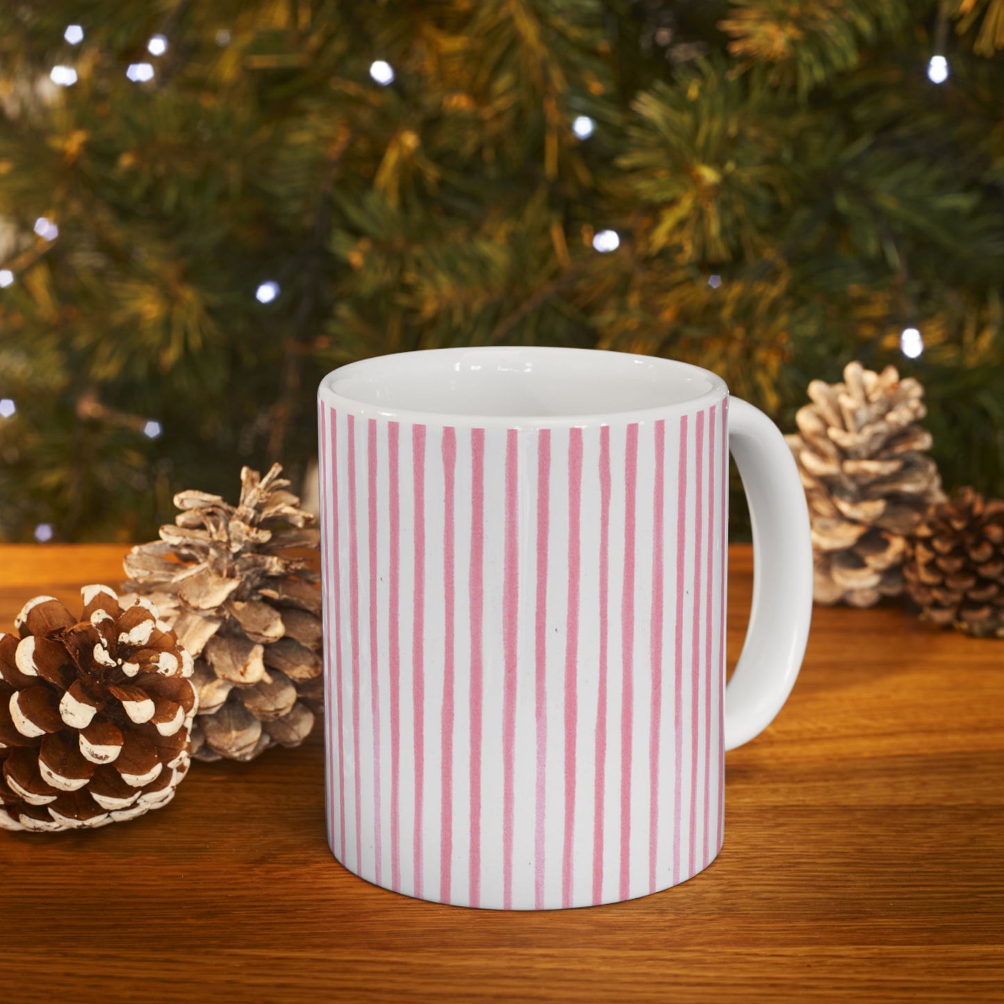 Candy Stripe White / Pink Cup