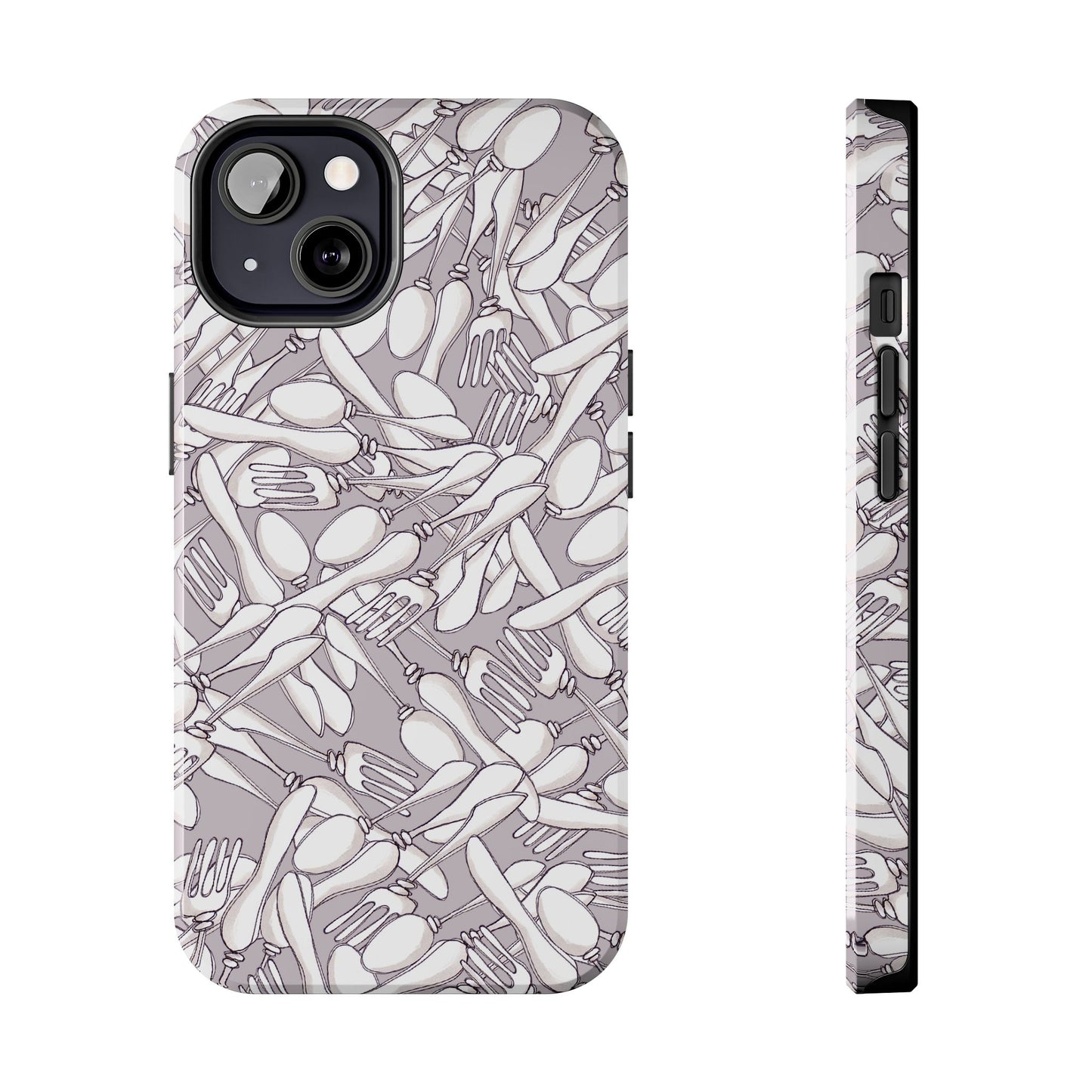Silverware Wars Silver Phone Case