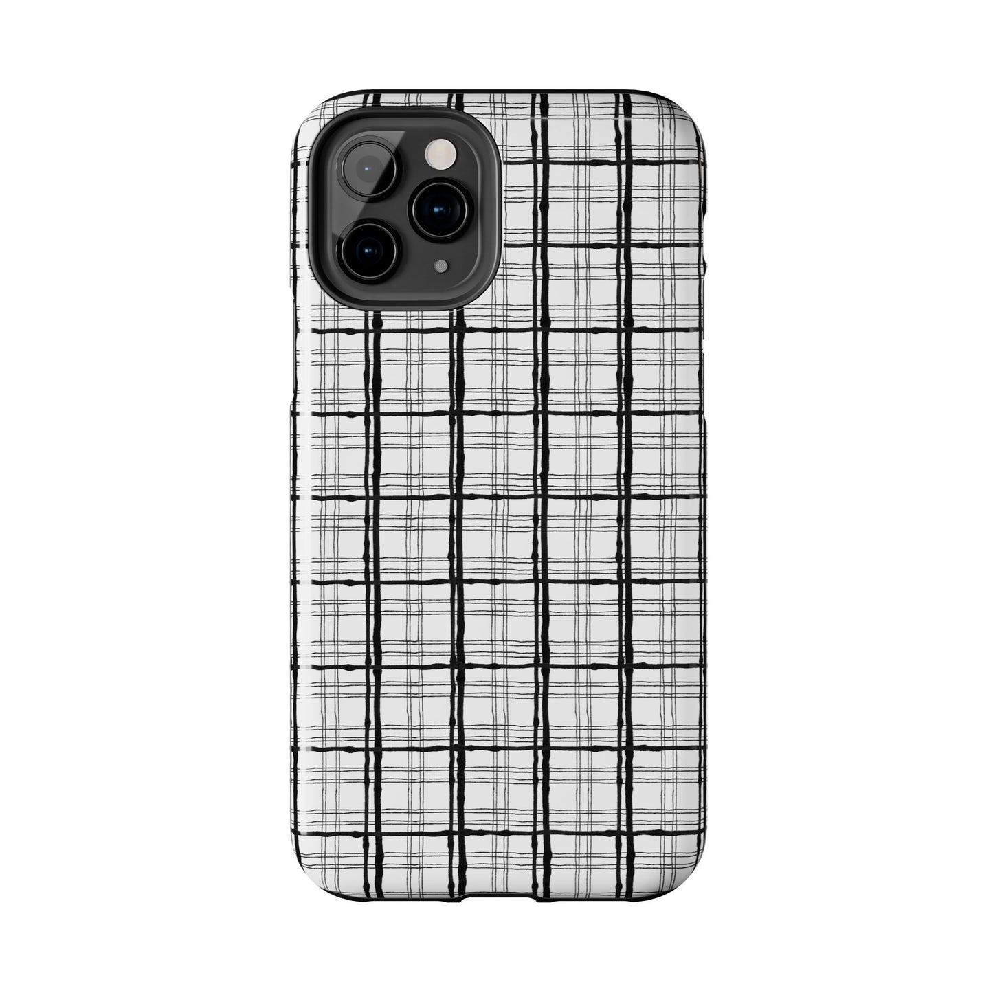Sophistiplaid White / Black Phone Case