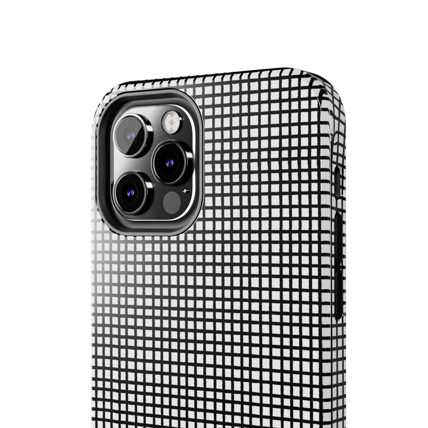 Gingham Black / White Phone Case
