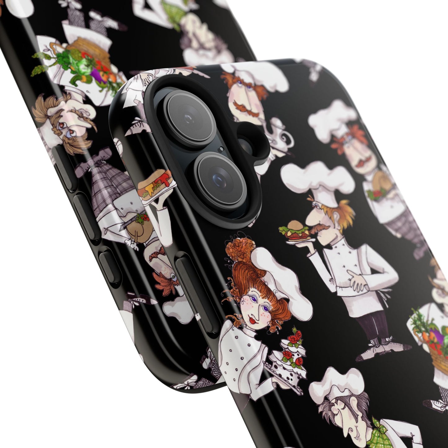 Tossed Chefs Black Phone Case