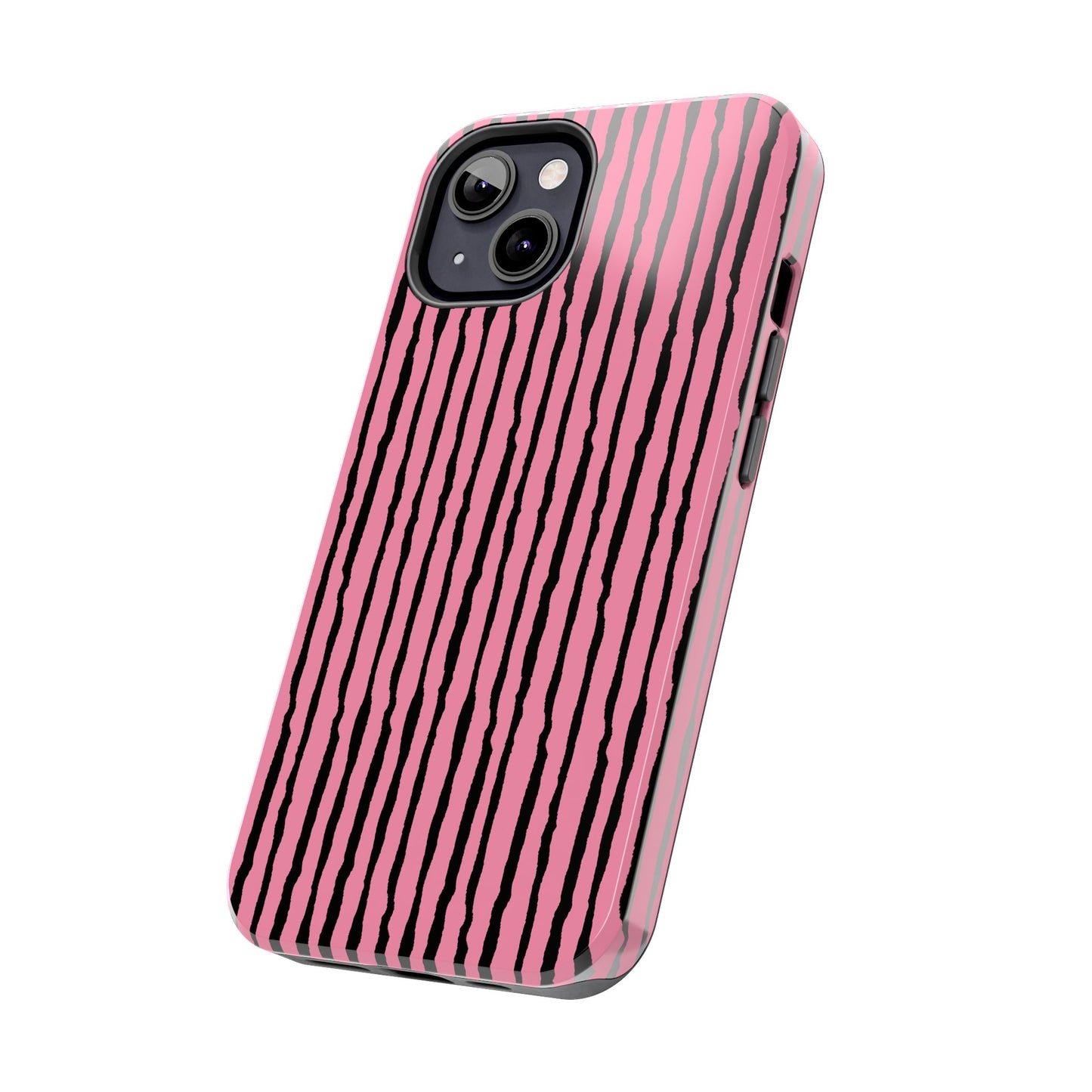 Sorta Stripe Pink / Black Phone Case