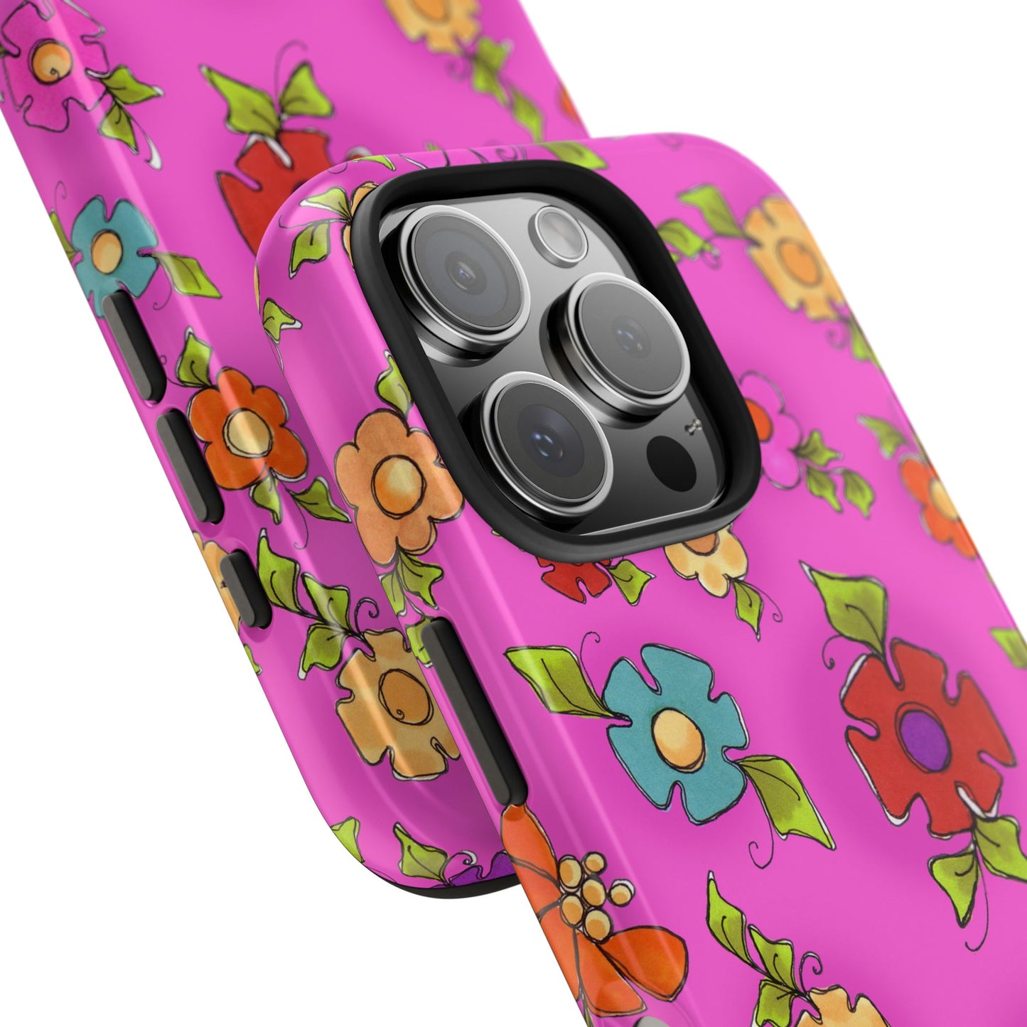 Happy Blooms Cerise Phone Case