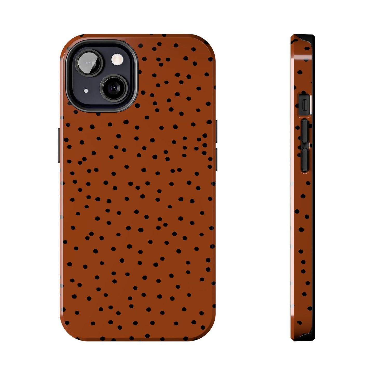 Dinky Dots Bronze / Black Phone Case