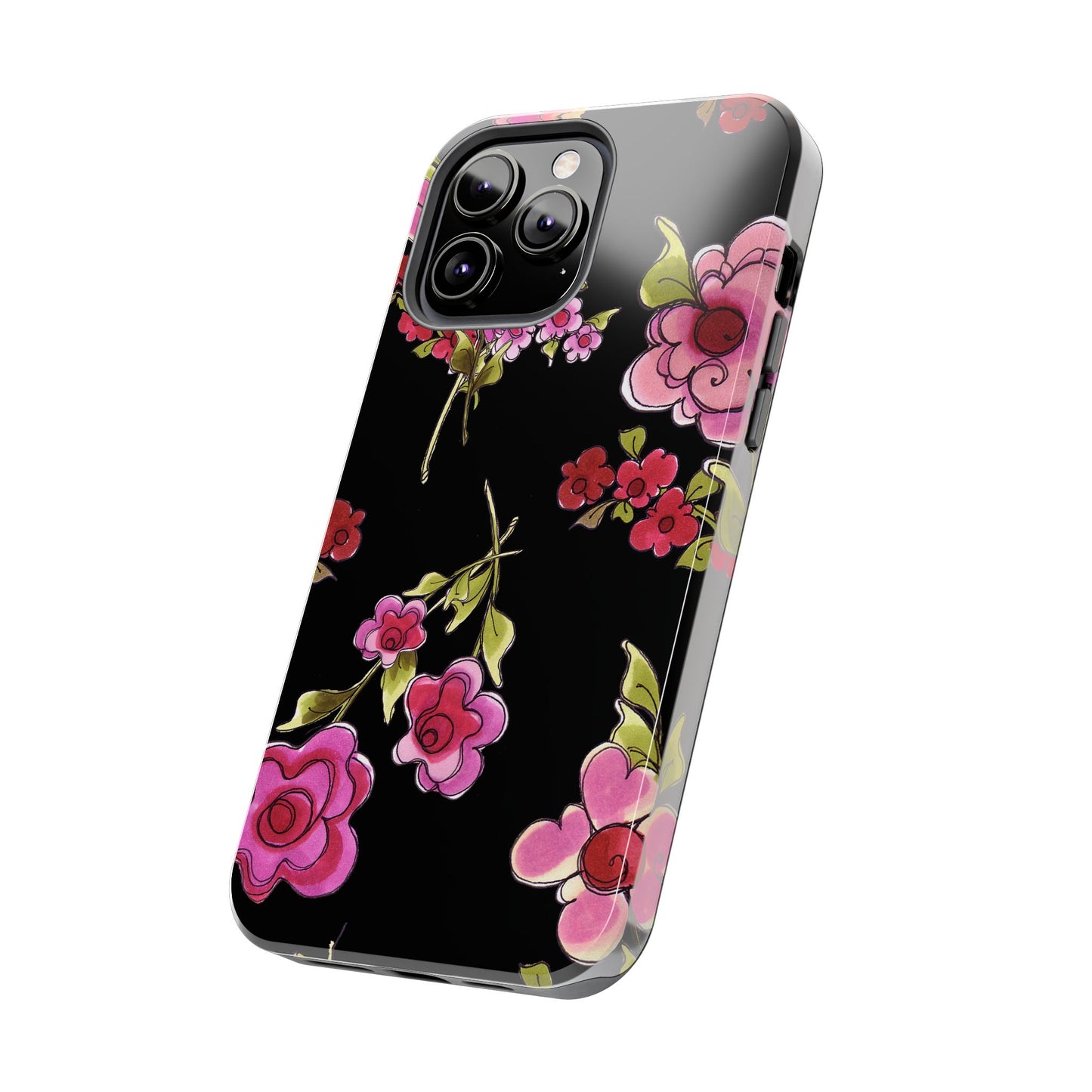 Jumbo Floral Black Phone Case