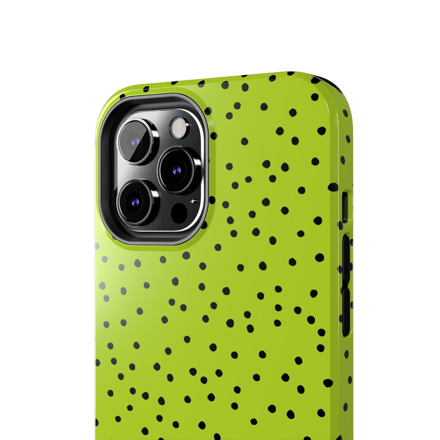 Dinky Dots Lime / Black Phone Case