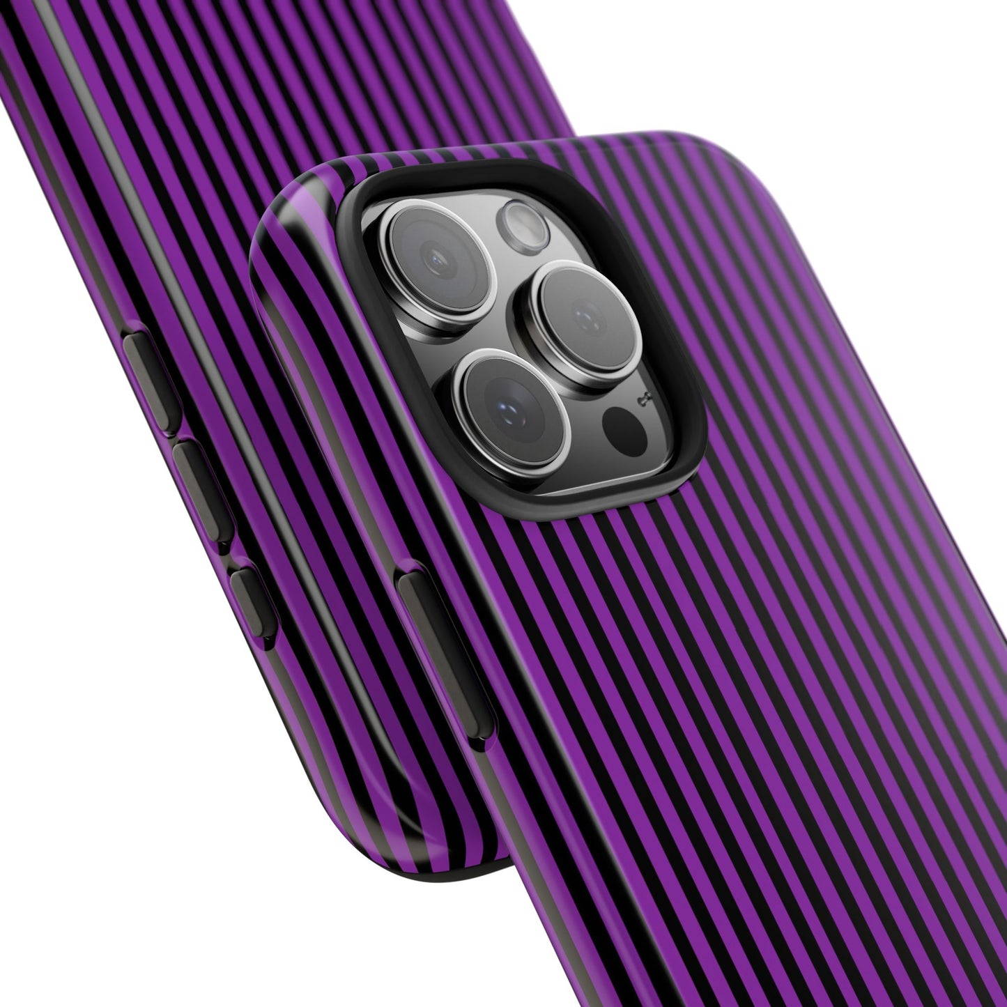 Stripe Purple / Black Phone Case
