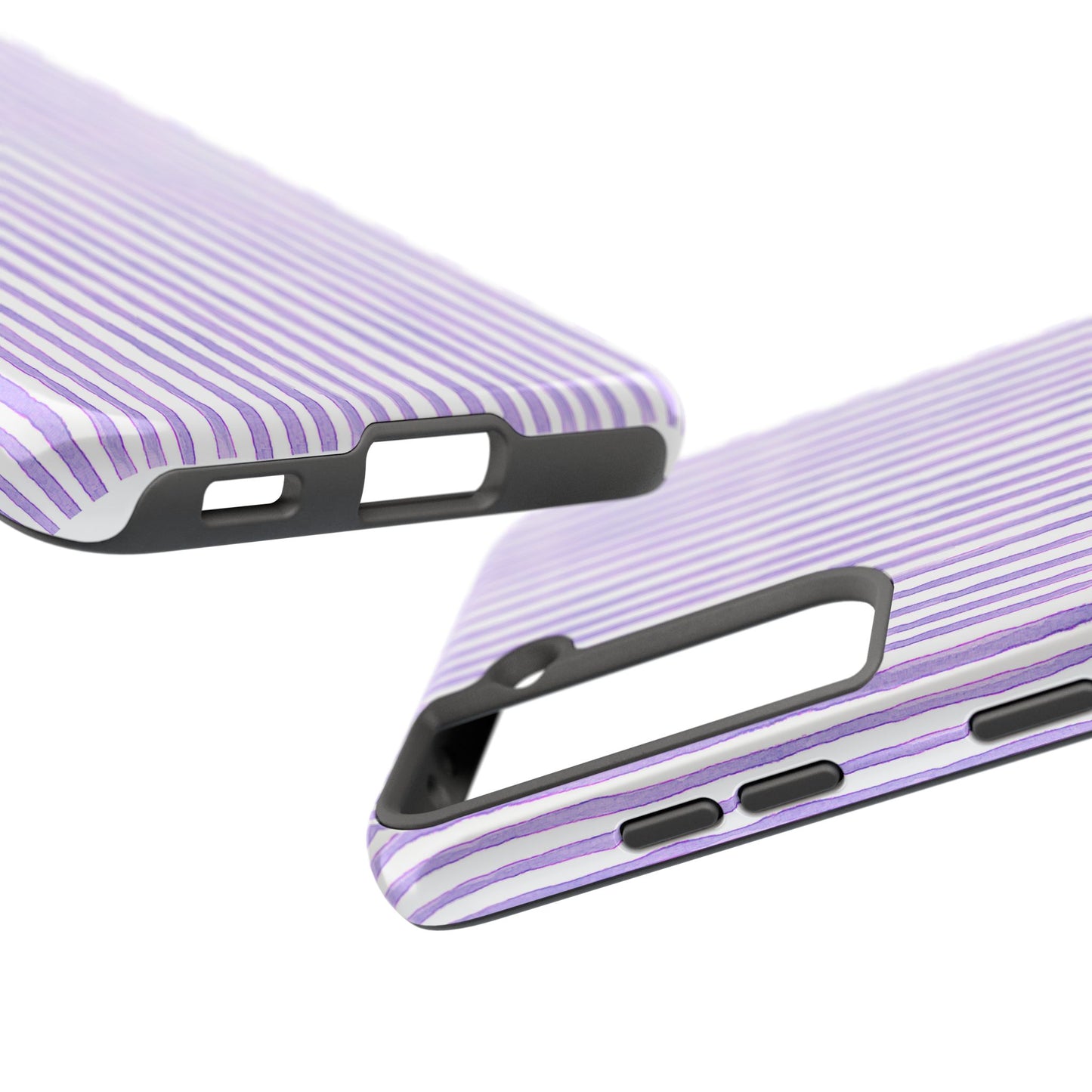 Candy Stripe White / Lilac Phone Case