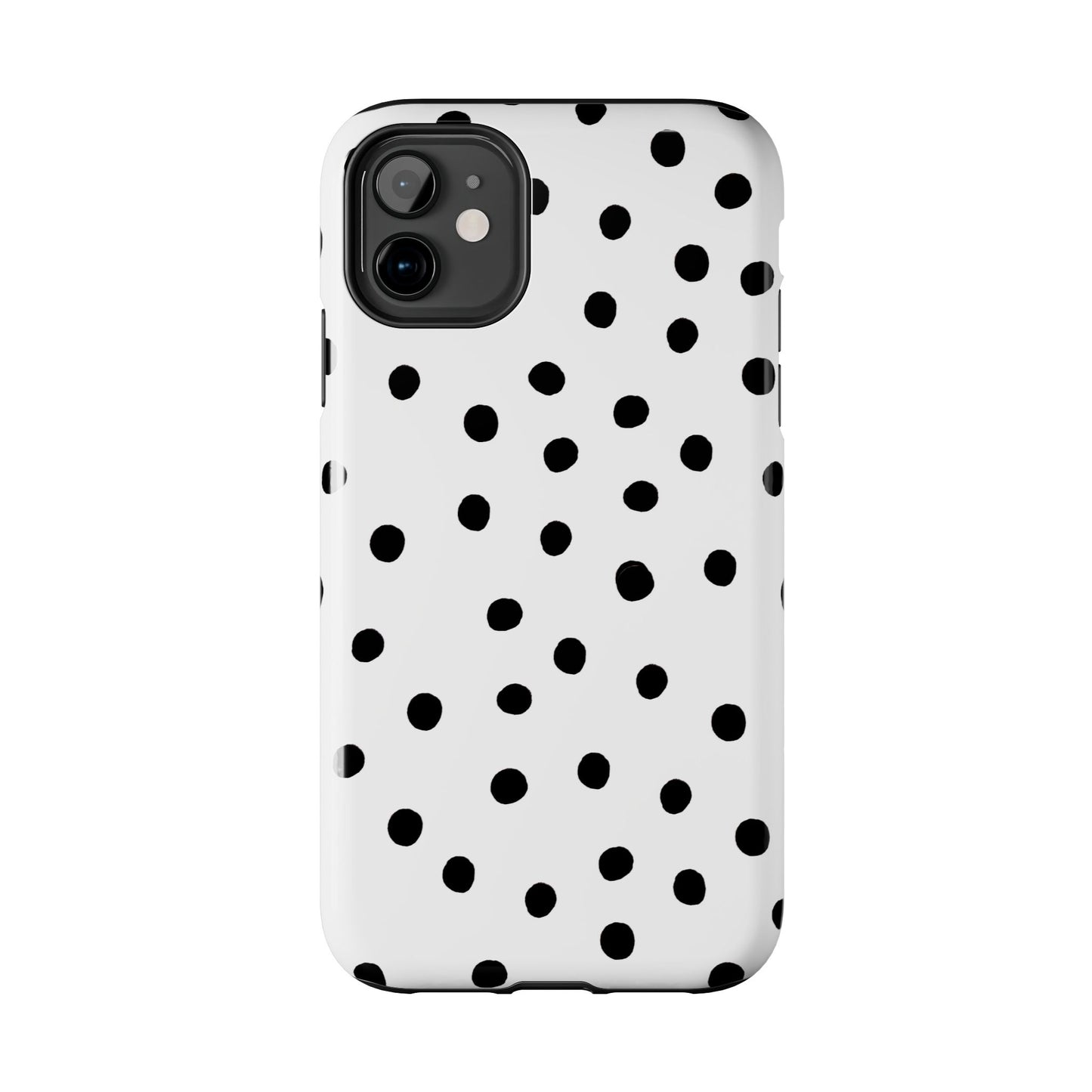 Dot White / Black Phone Case