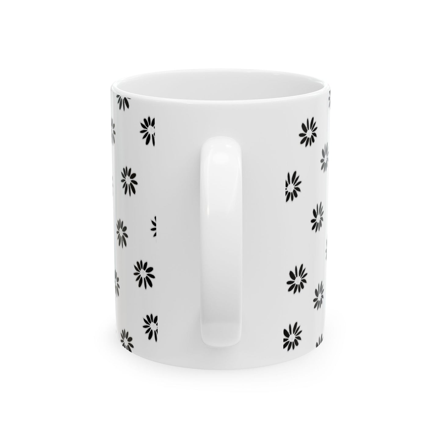 Daisy Dot White / Black Cup