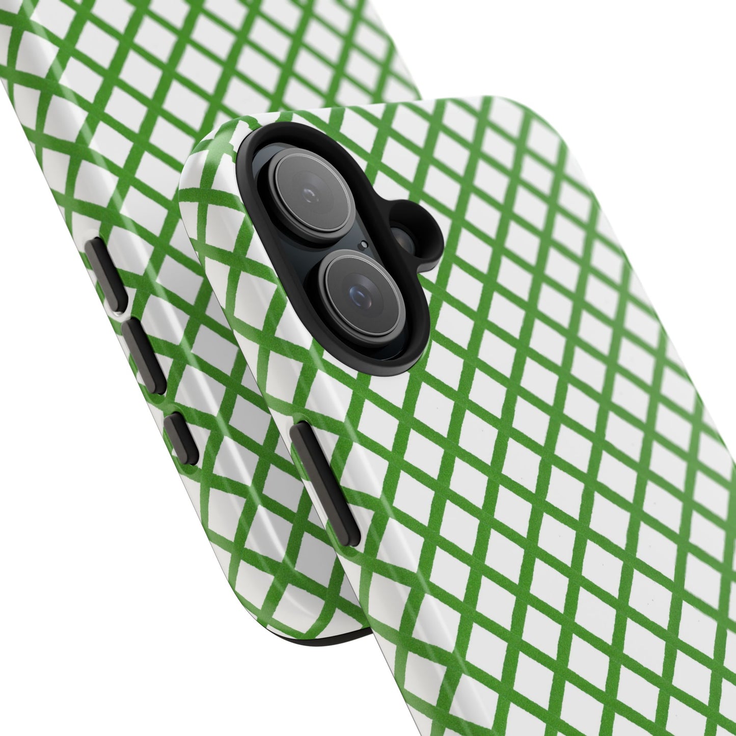 Trellis White / Green Phone Case