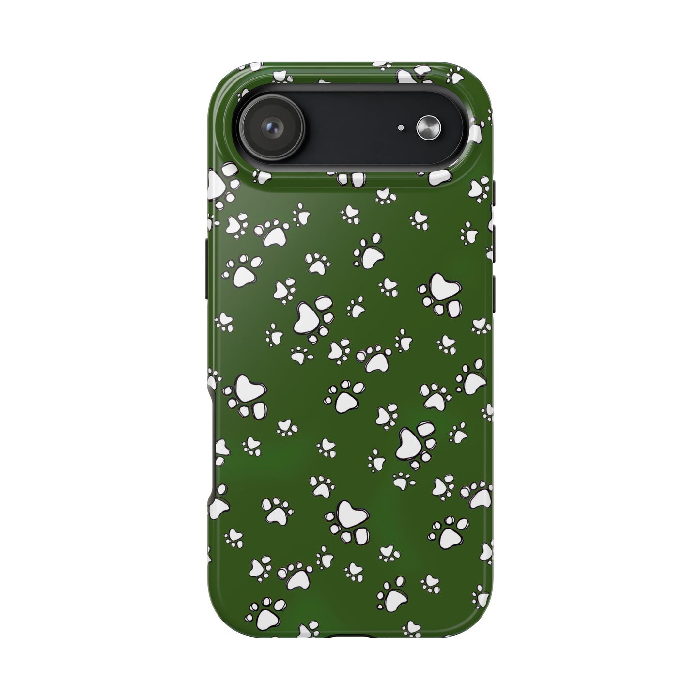 Paw Flakes Green Phone Case