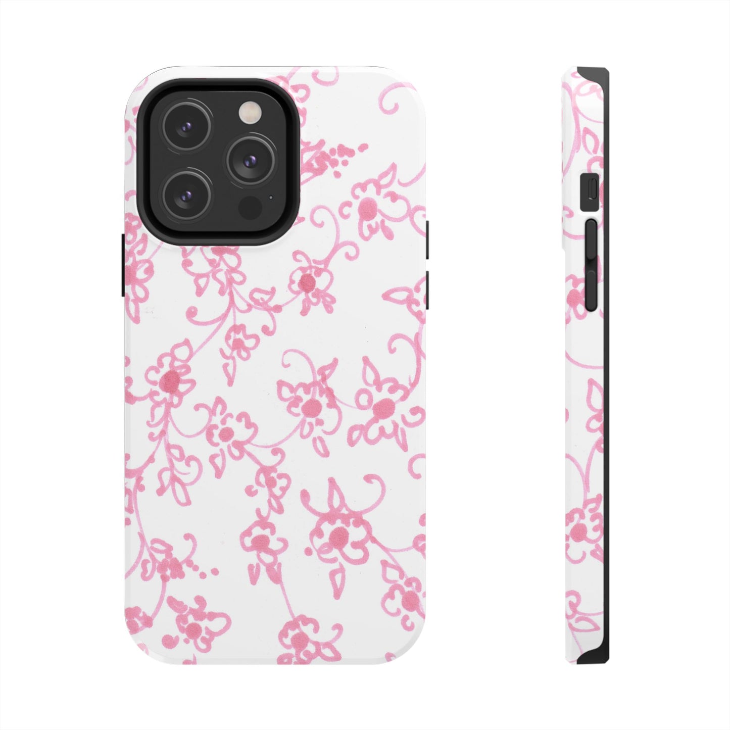 Juliette Ladies White / Pink Flowers Phone Case