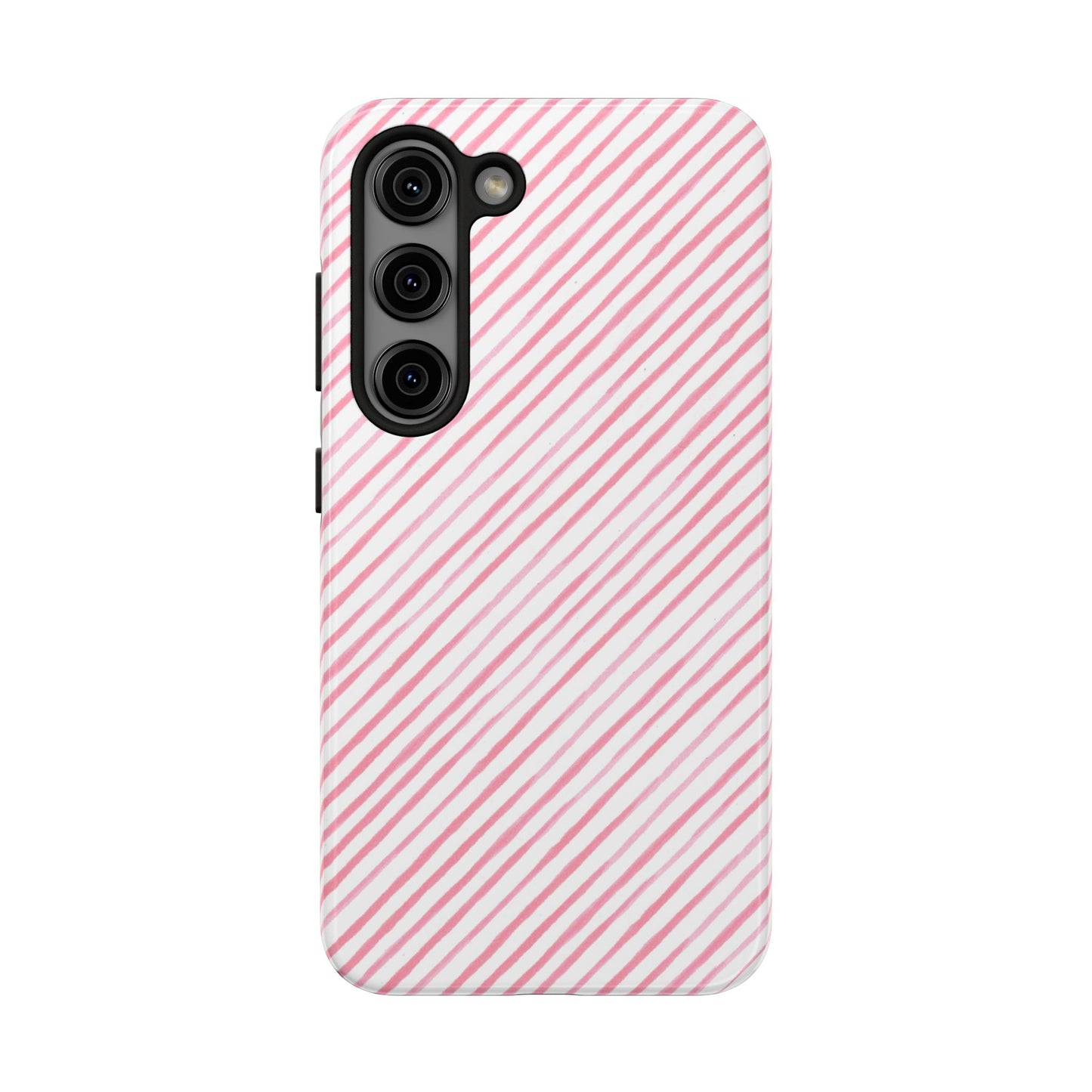 Bias Stripe White / Pink Phone Case