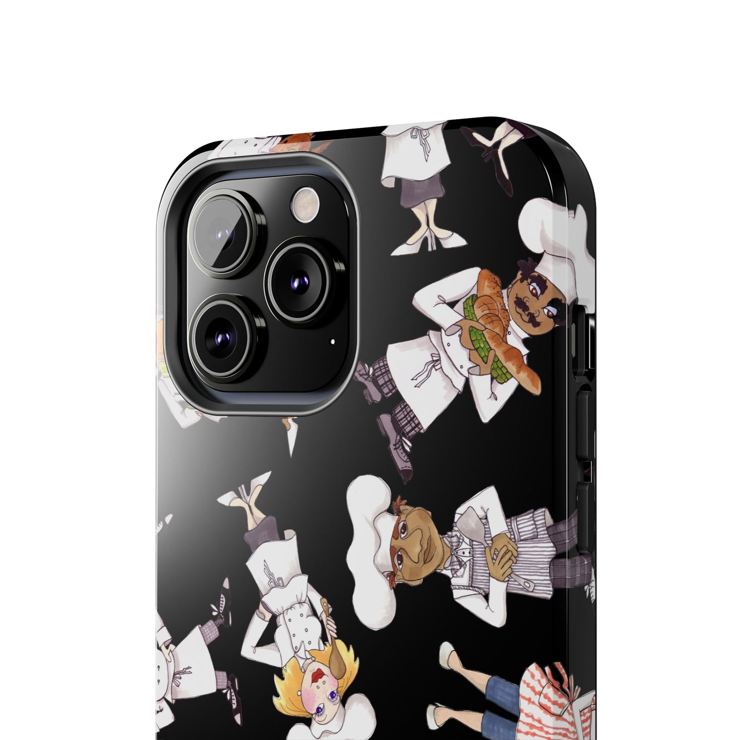 Tossed Chefs Black Phone Case