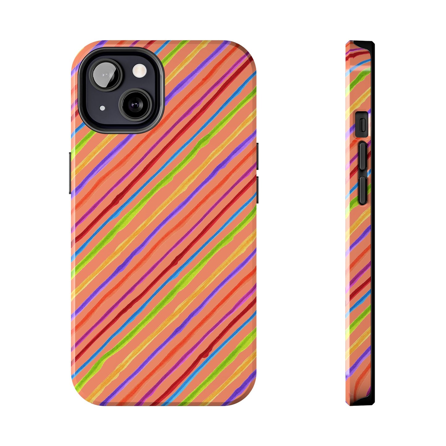 Calico Stripe Orange Phone Case