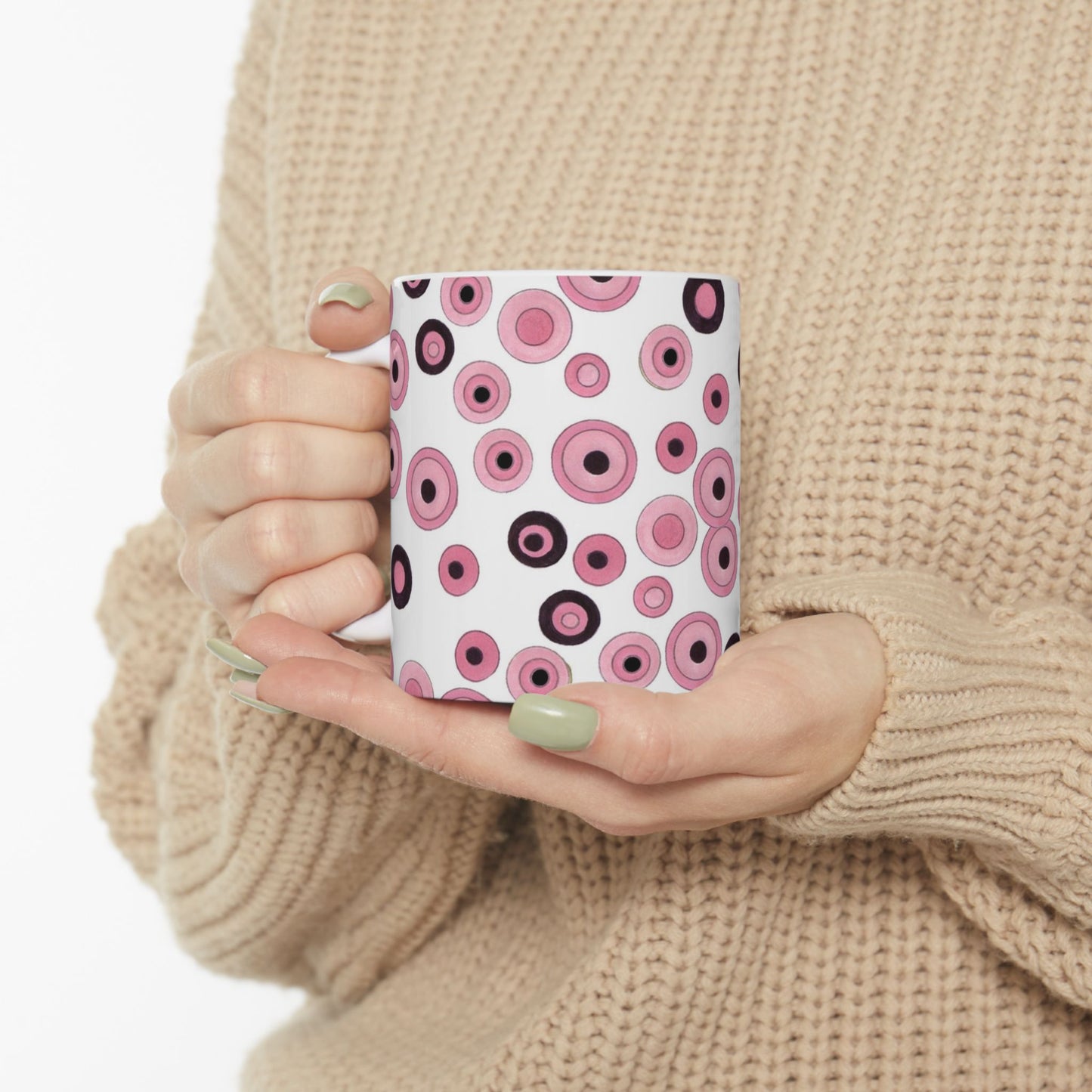 Pink / Black Circles Cup