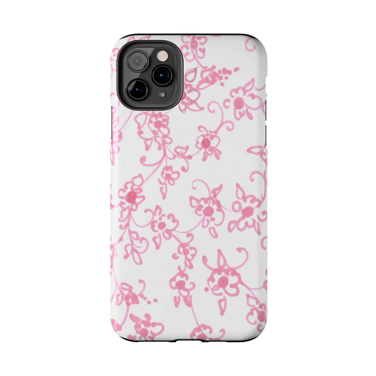 Juliette Ladies White / Pink Flowers Phone Case