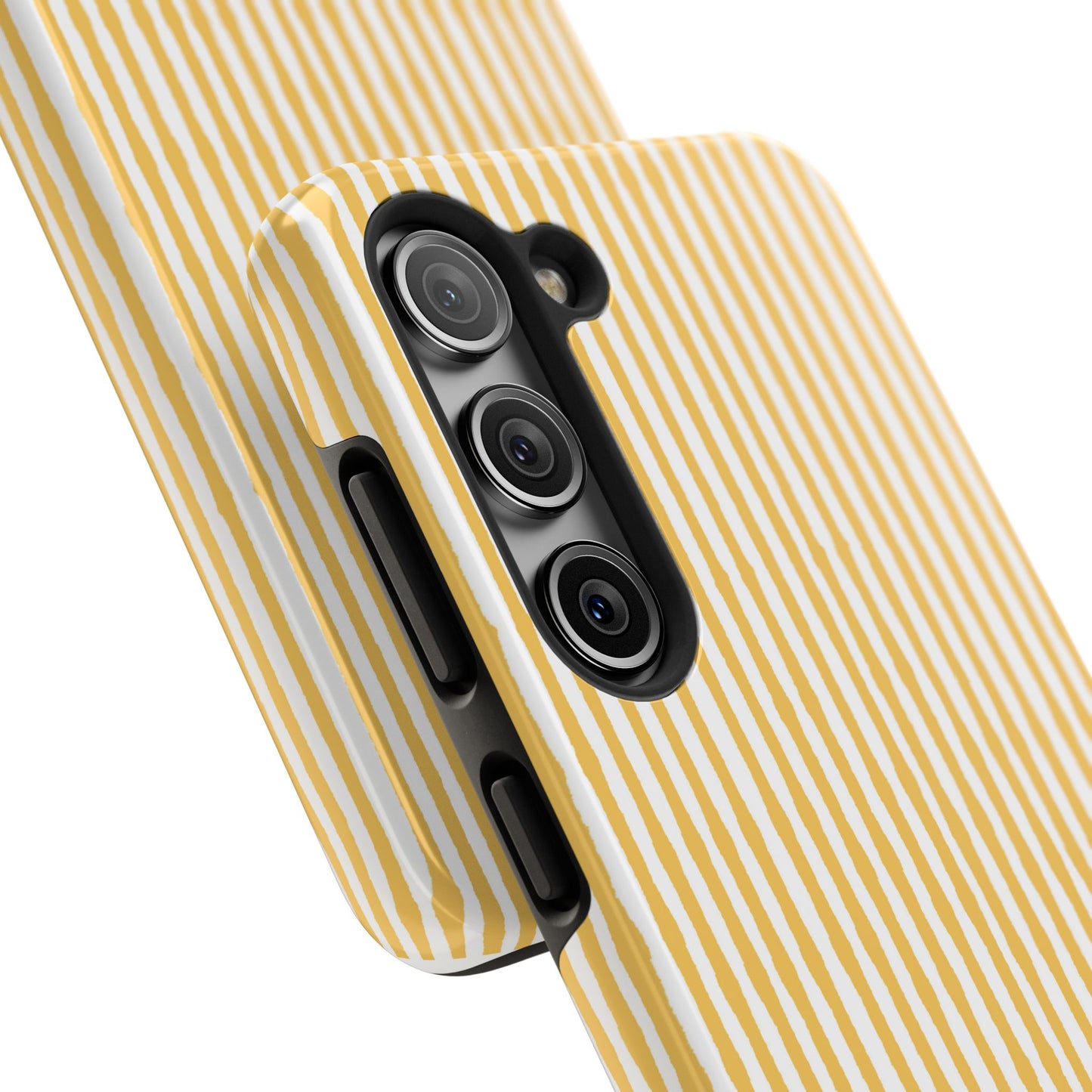 Lazy Stripe Yellow / White Phone Case
