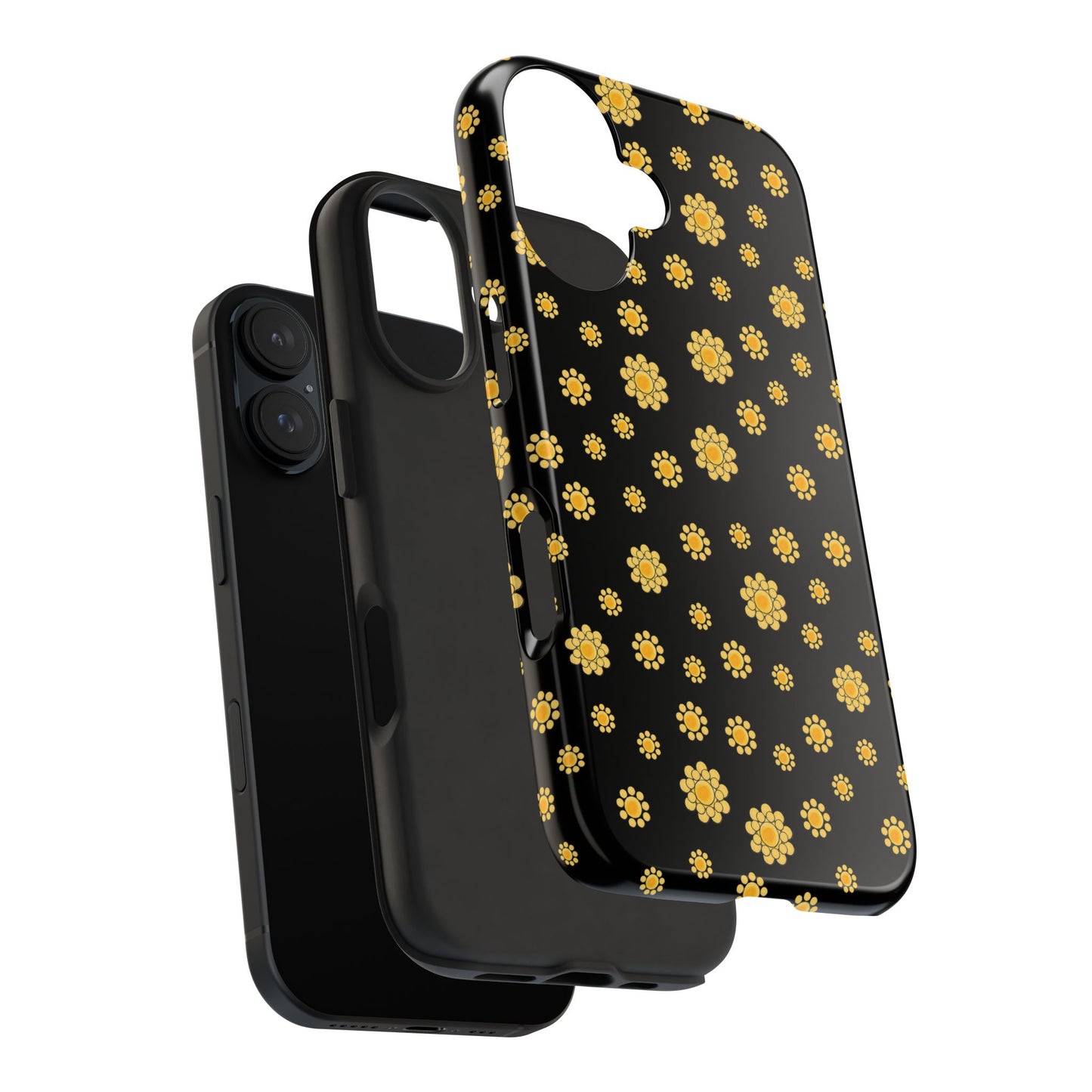 Bandana Dots Black / Yellow Phone Case