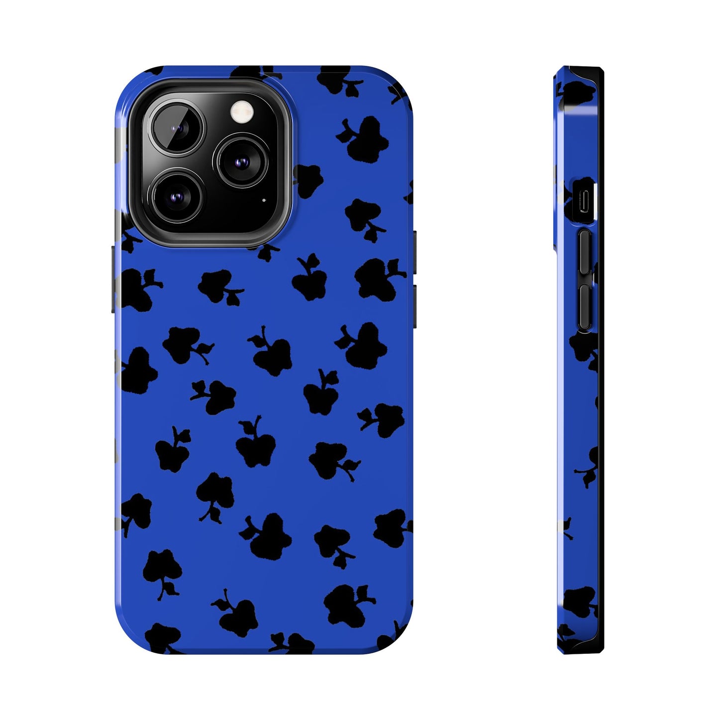 Happy Apples Blue / Black Phone Case