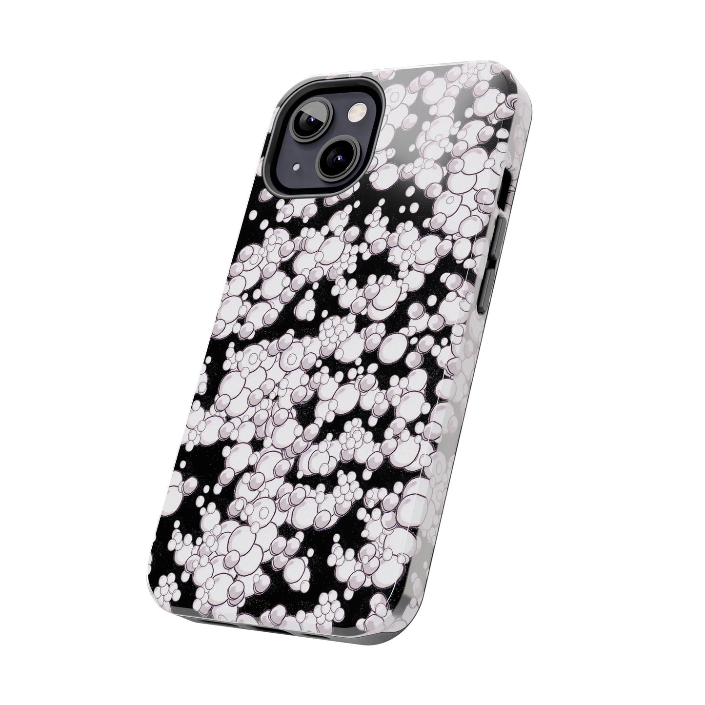Bubble Dots Black Phone Case