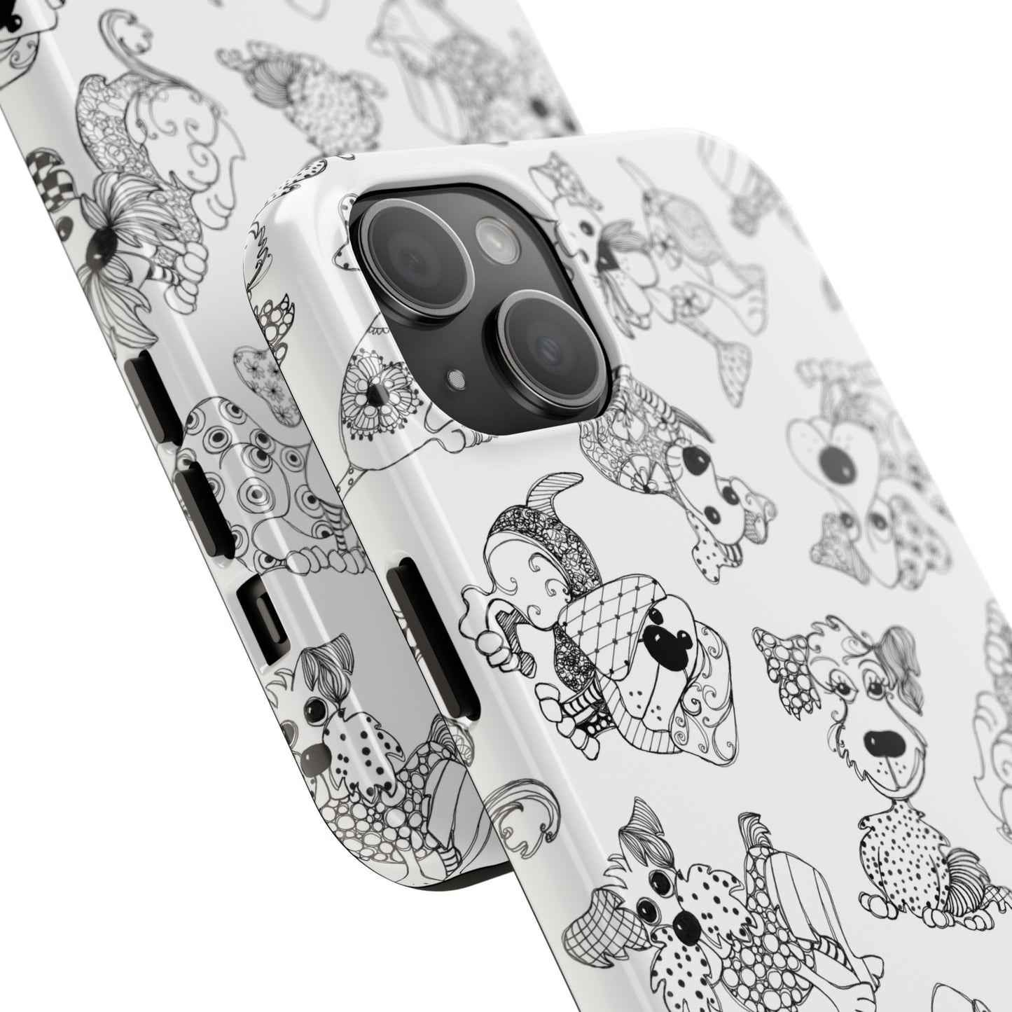 Doodle Dogs White Phone Case
