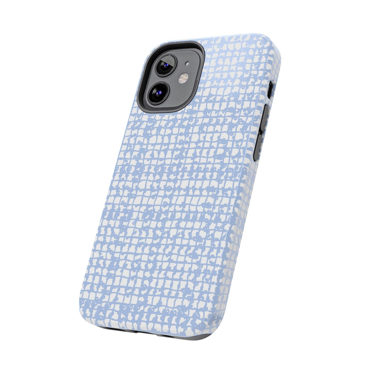 Baby Yarn Check Blue Phone Case