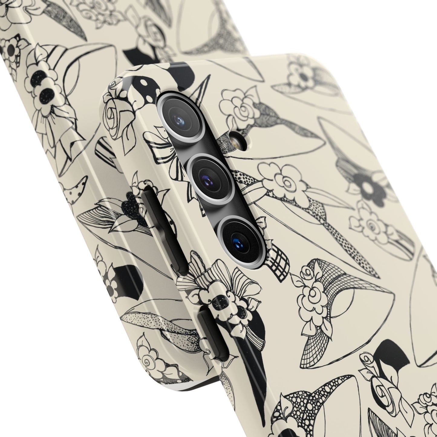Millinery Ivory / Black Phone Case