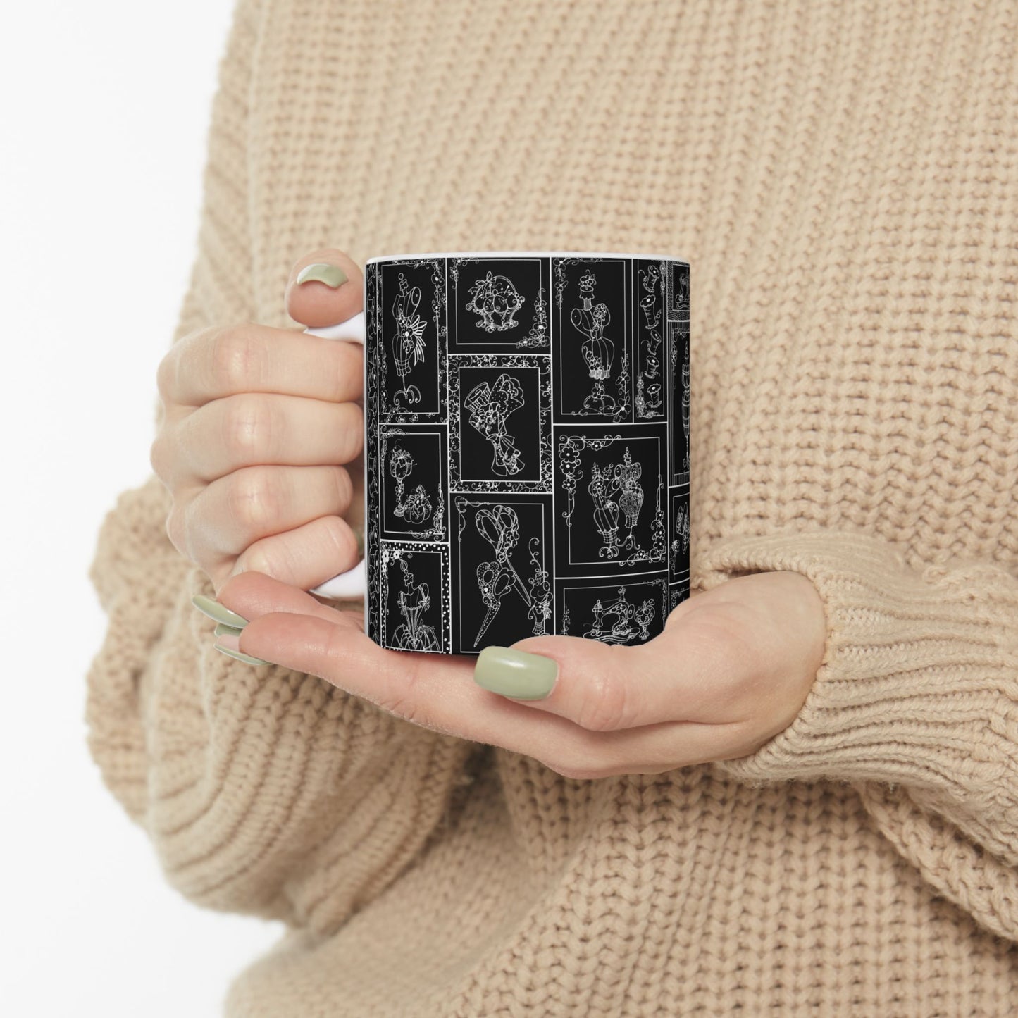 Sew Fancy Black Cup