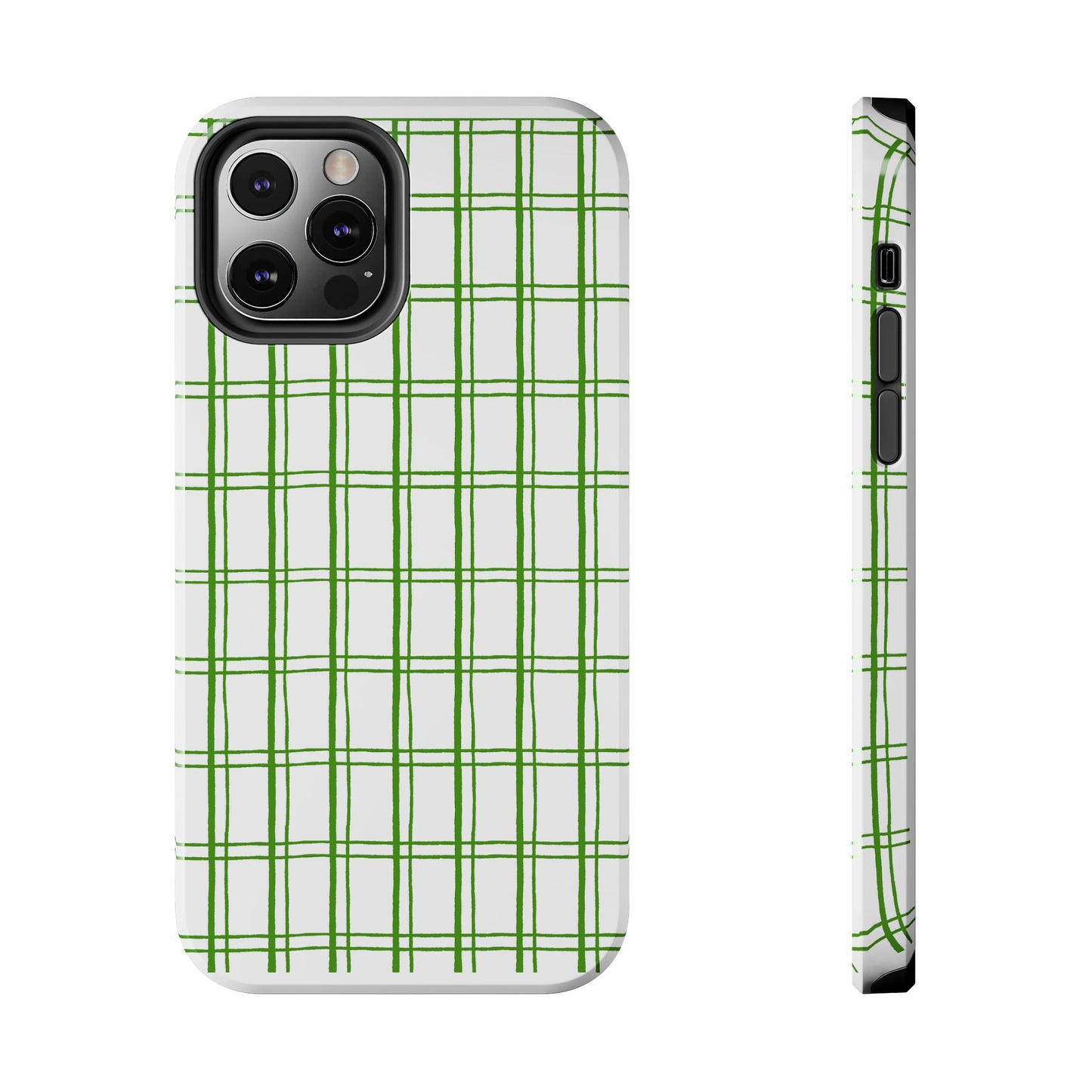 Little Plaid White / Green Phone Case