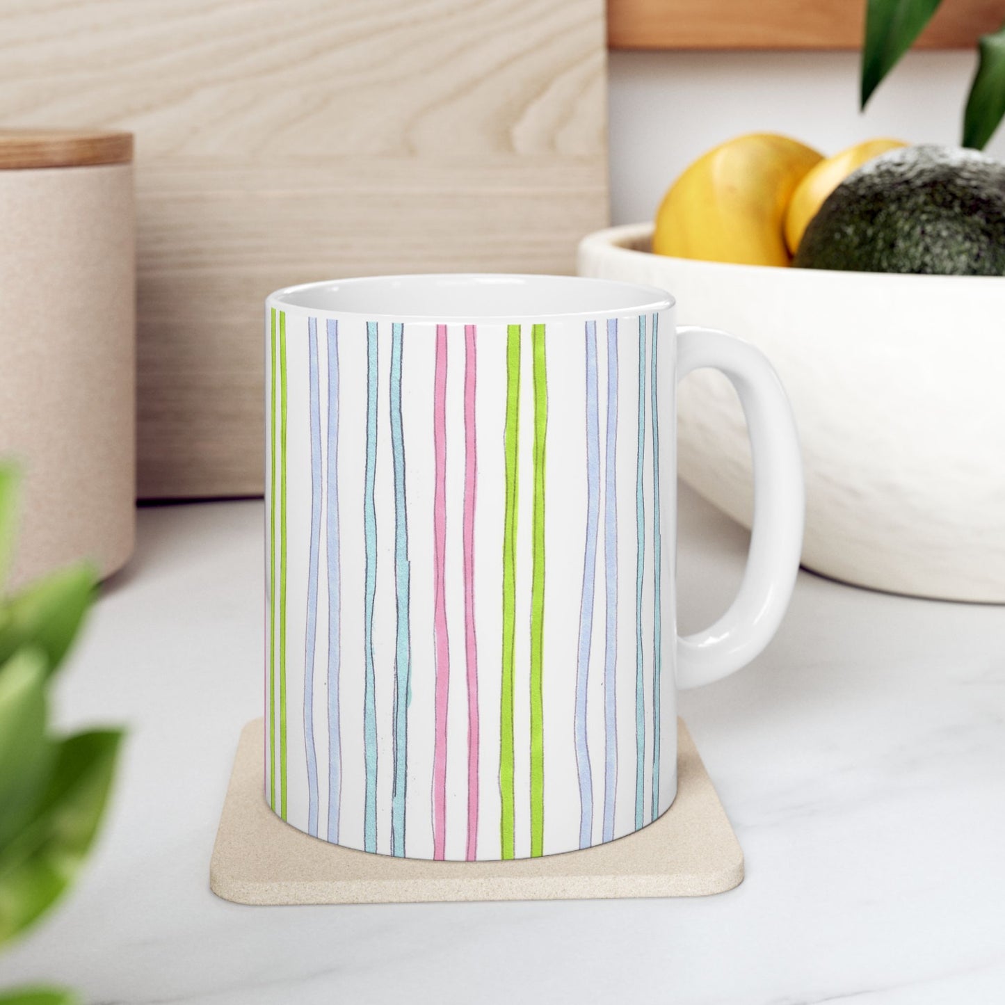 Belle Stripe White Cup
