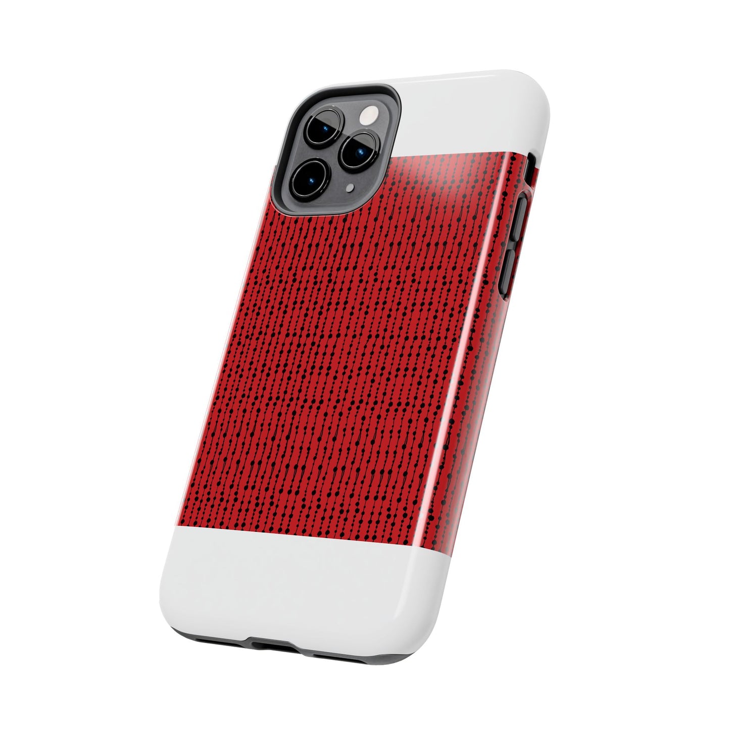 Beaded Curtain Red / Black Phone Case