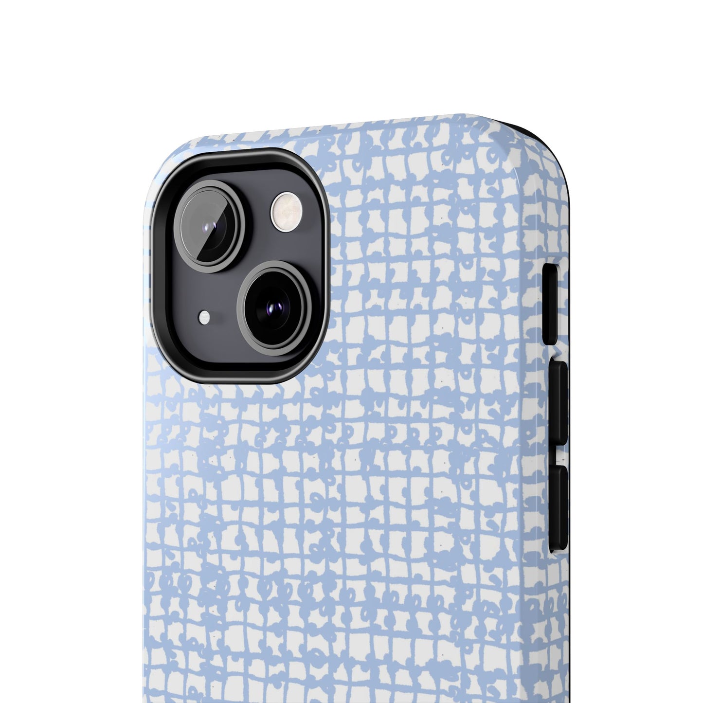 Baby Yarn Check Blue Phone Case