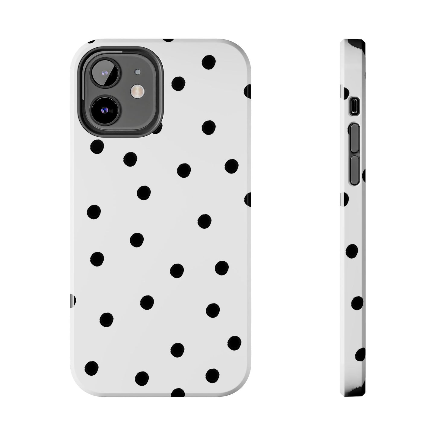 Space Dots White / Black Phone Case